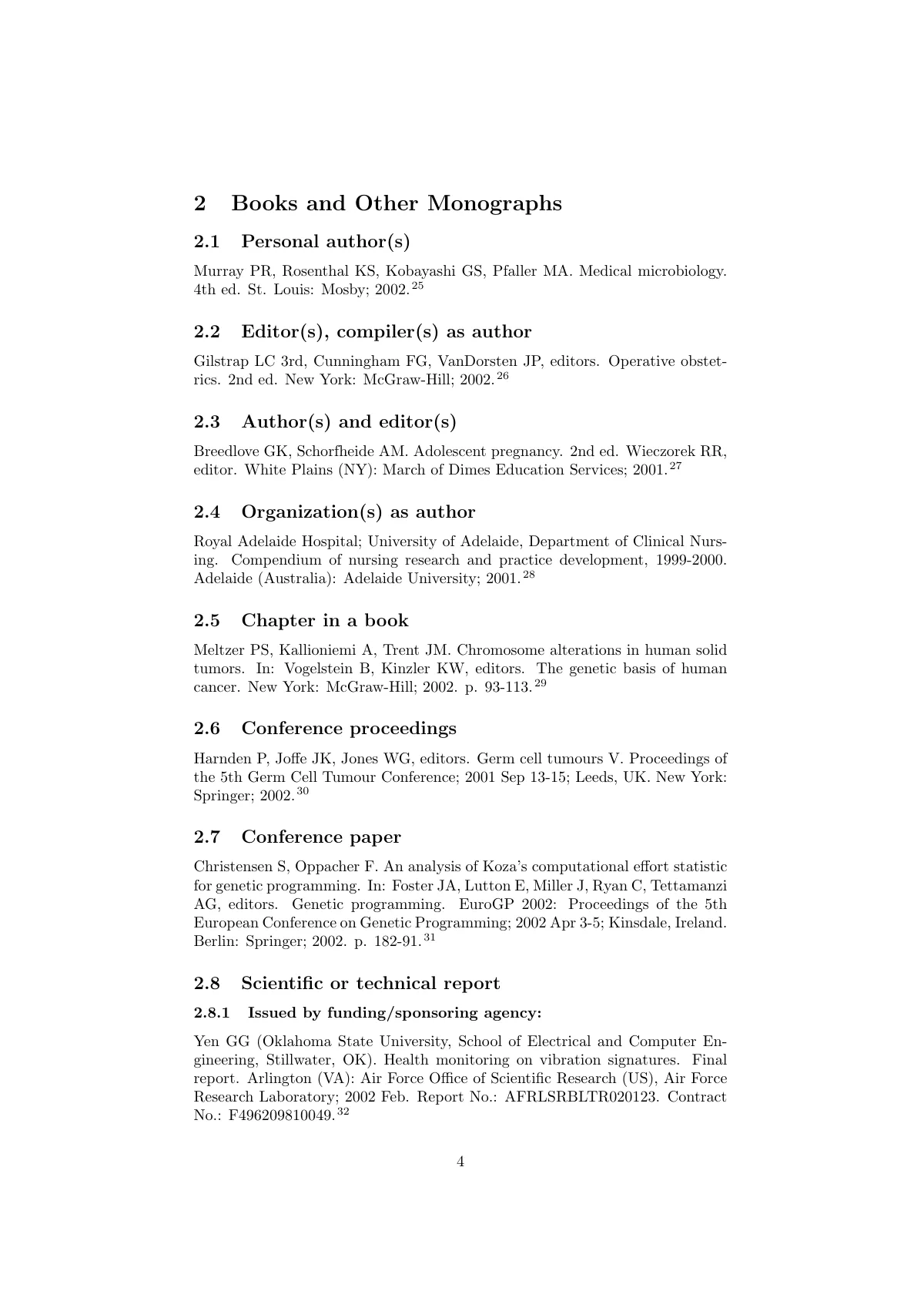 Vancouver reference style for biomedical journals LaTeX template, page 4 of 10