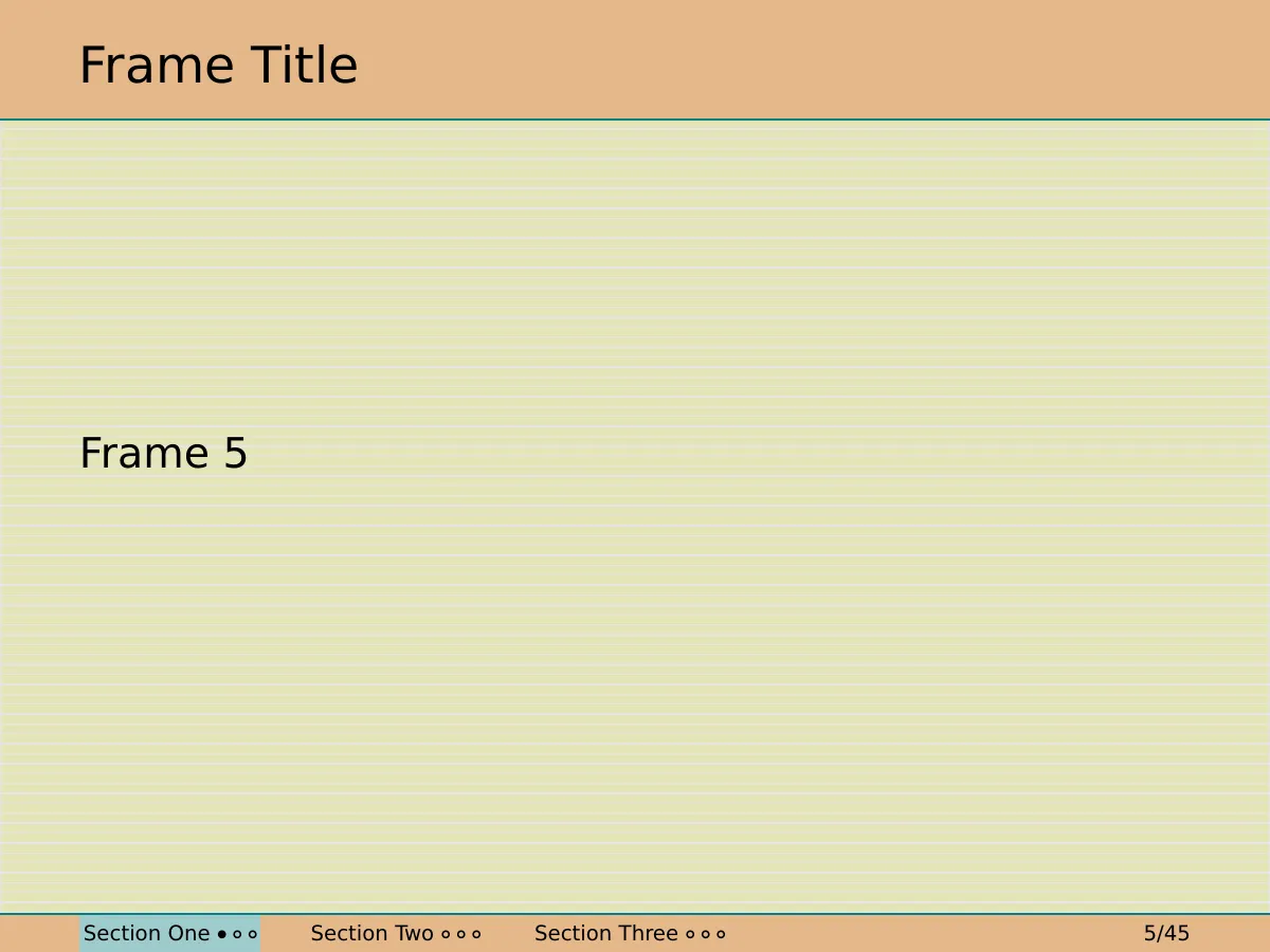 LaTeX-Vorlage Concrete cFermat flaches Beamer-Theme, Seite 5 von 45