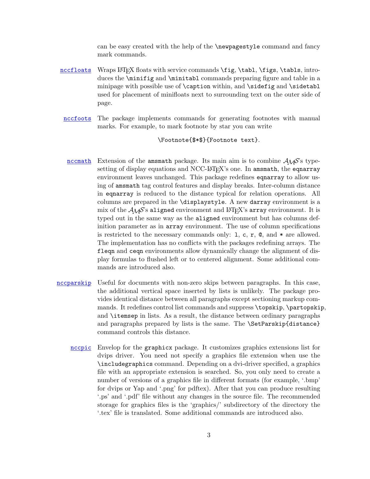 LaTeX-Vorlage Dokumentation für das Paket NCC tools mit Schnittmarken, Seite 3 von 6