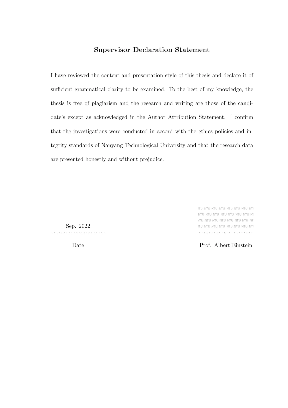 LaTeX-mallen PhD thesis, Nanyang Technological University, sida 5 av 33
