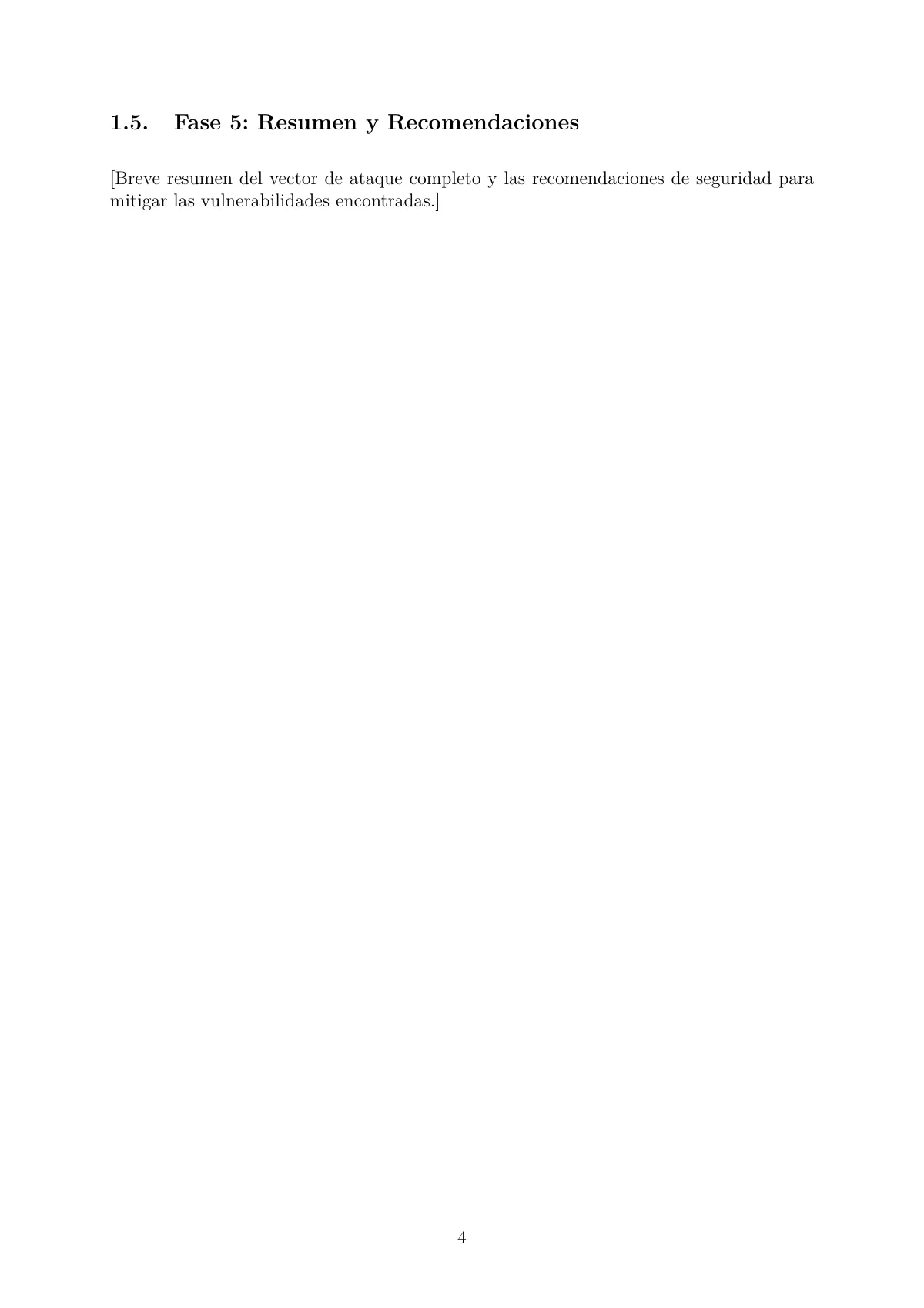 Plantilla de LaTeX Informe de hacking ético en español, página 4 de 4