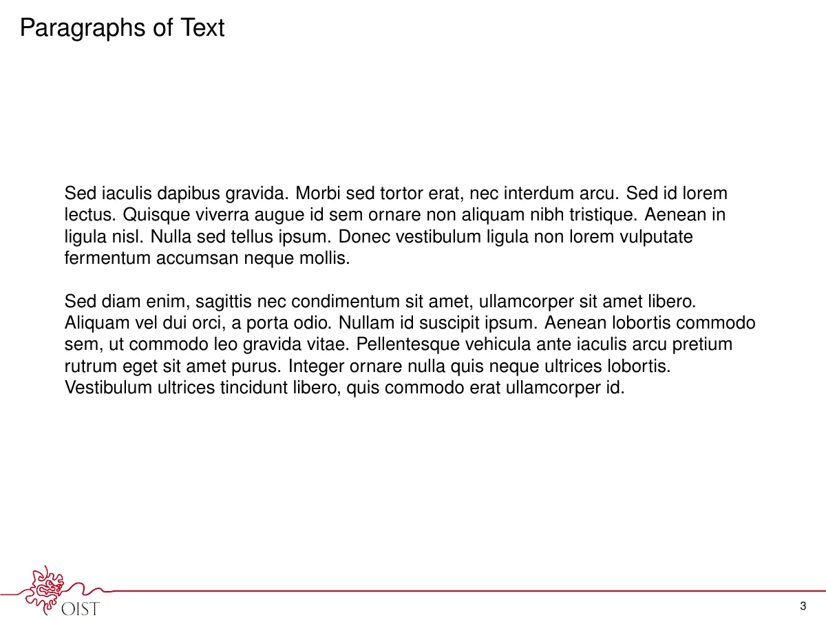 LaTeX-Vorlage OIST-Präsentationsfolien, Seite 3 von 12