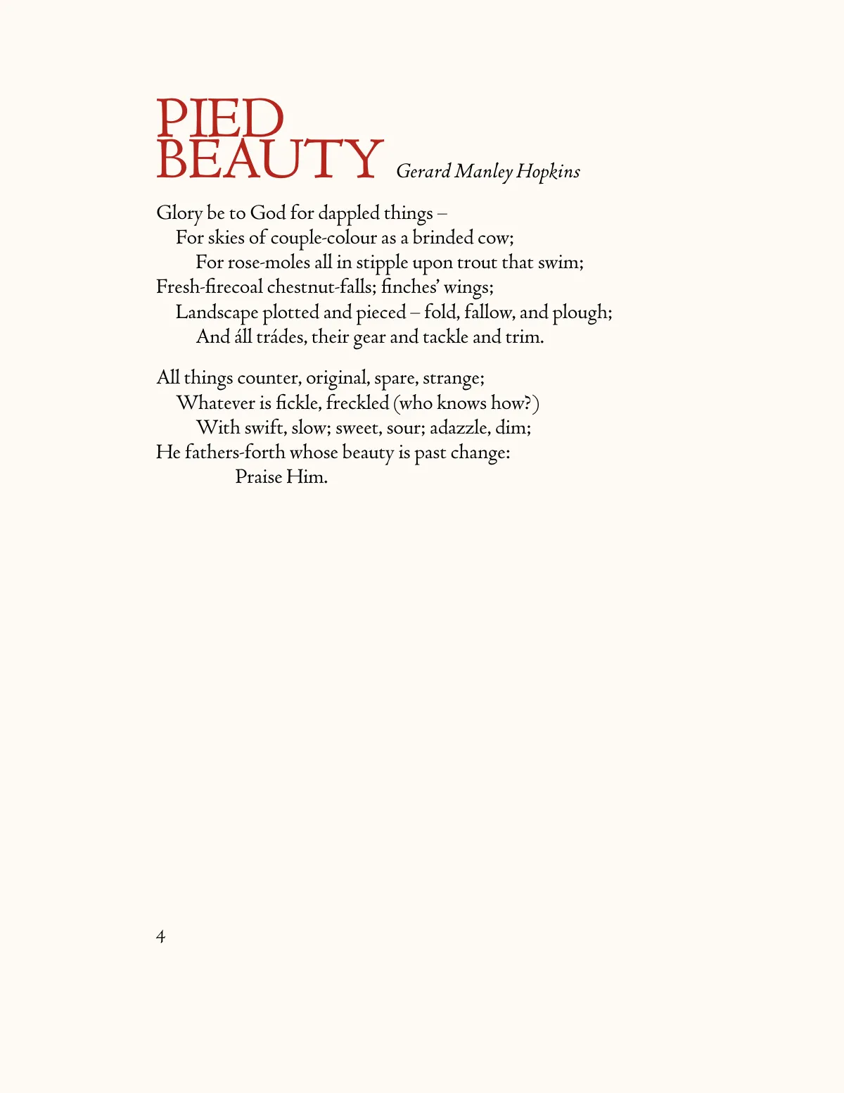 Book typesetting with coelacanth font LaTeX template, page 4 of 5