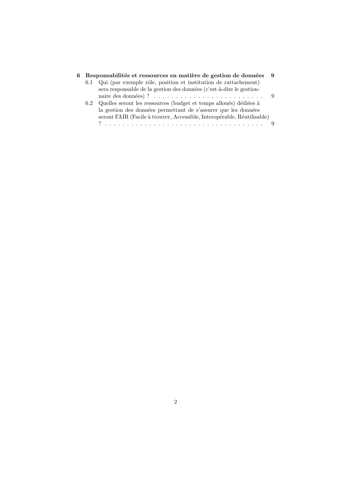 Data management plan for ANR and H2020 LaTeX template, page 3 of 11