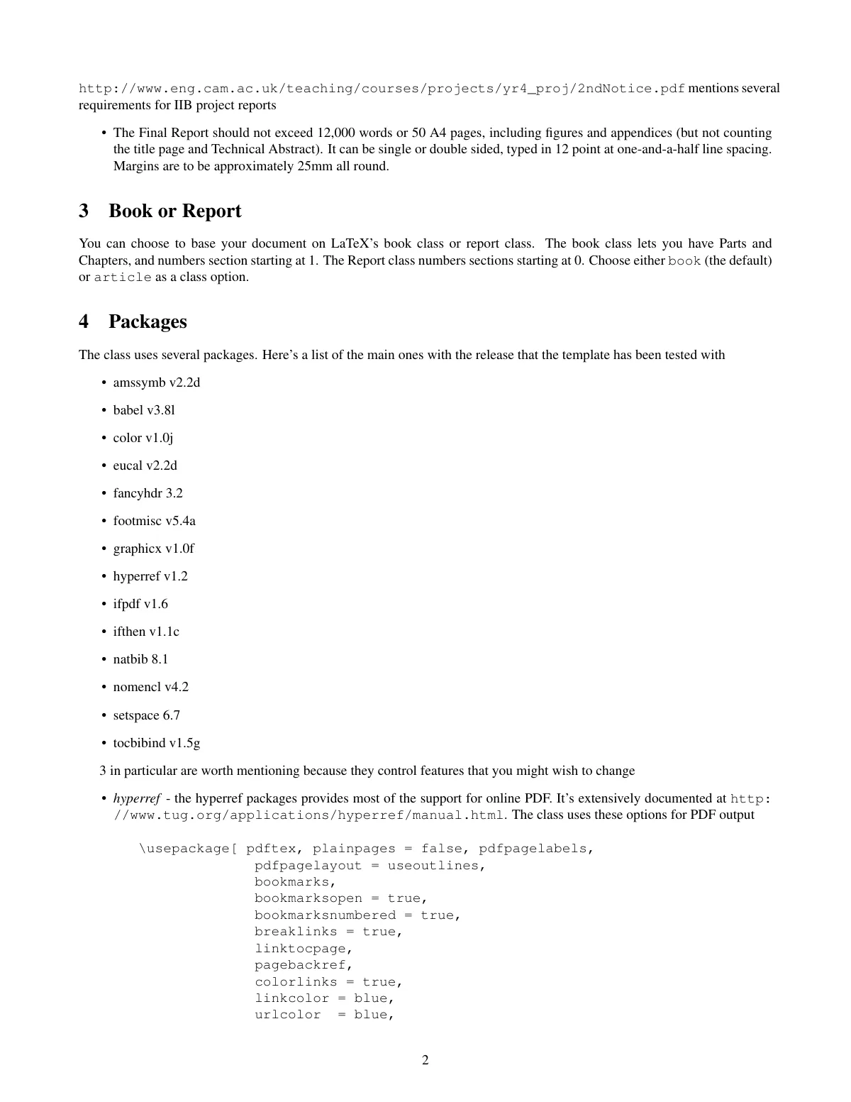 Modèle LaTeX Thèse style Cambridge CUED avec chapitres et annexes, page 2 sur 5