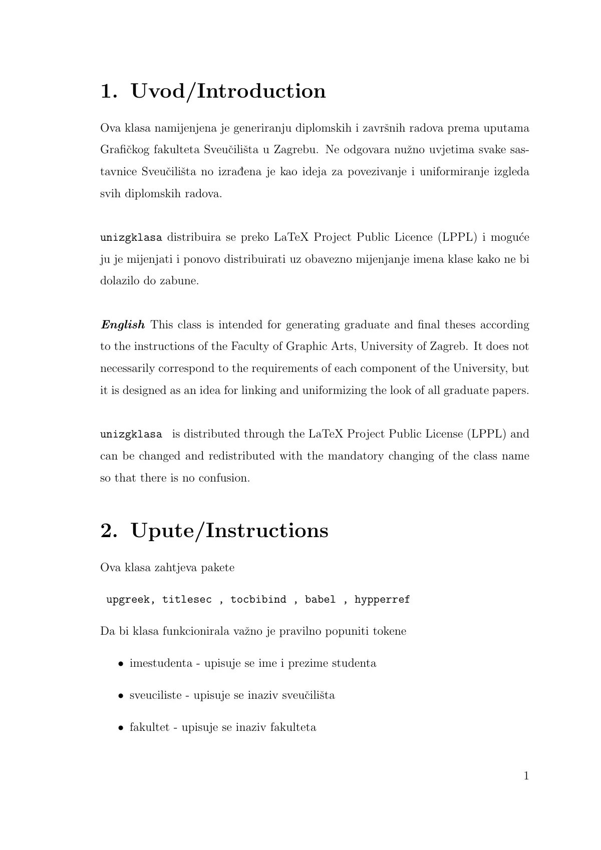 LaTeX-Vorlage Abschlussarbeit der Fakultät für Grafikdesign der Universität Zagreb, Seite 3 von 5