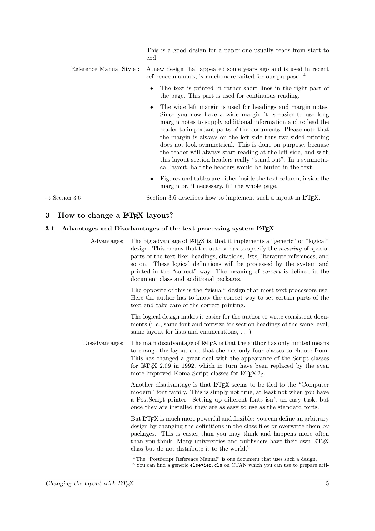 English reference manual layout guide with wide margin LaTeX template, page 5 of 21