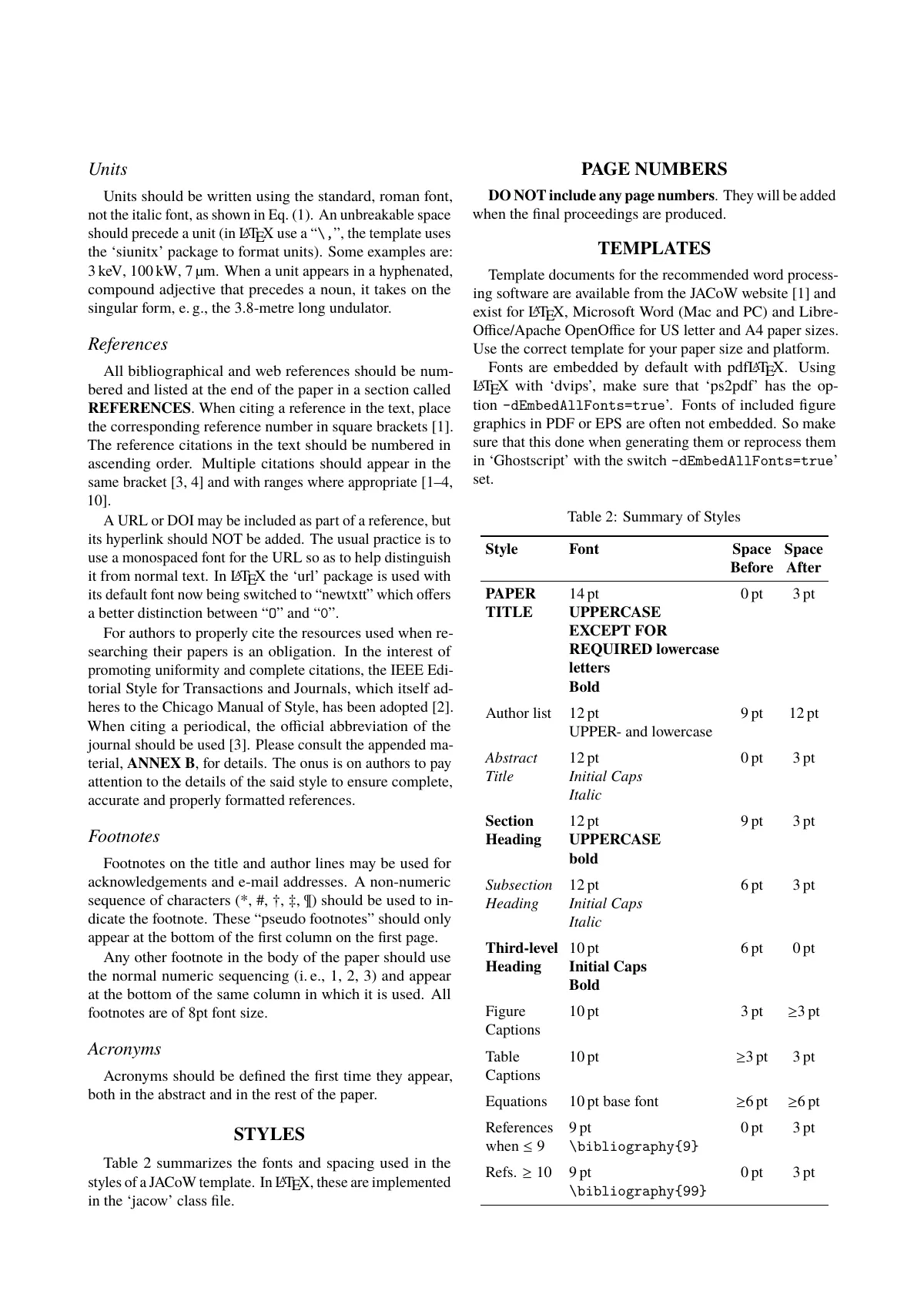JACoW accelerator conference paper (A4) LaTeX template, page 3 of 4