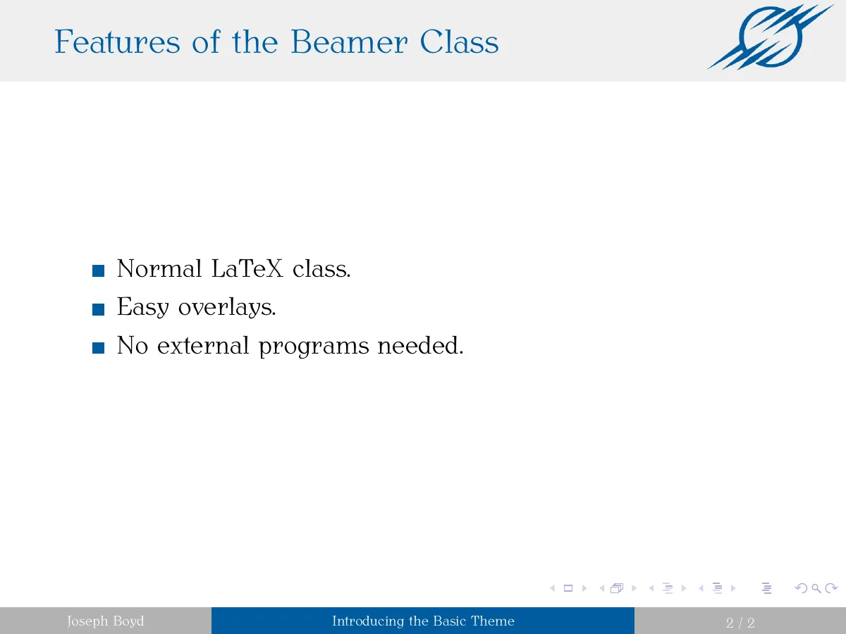 LaTeX-Vorlage Minimales Beamer-Theme (MINES Paris und Institut Curie), Seite 4 von 4