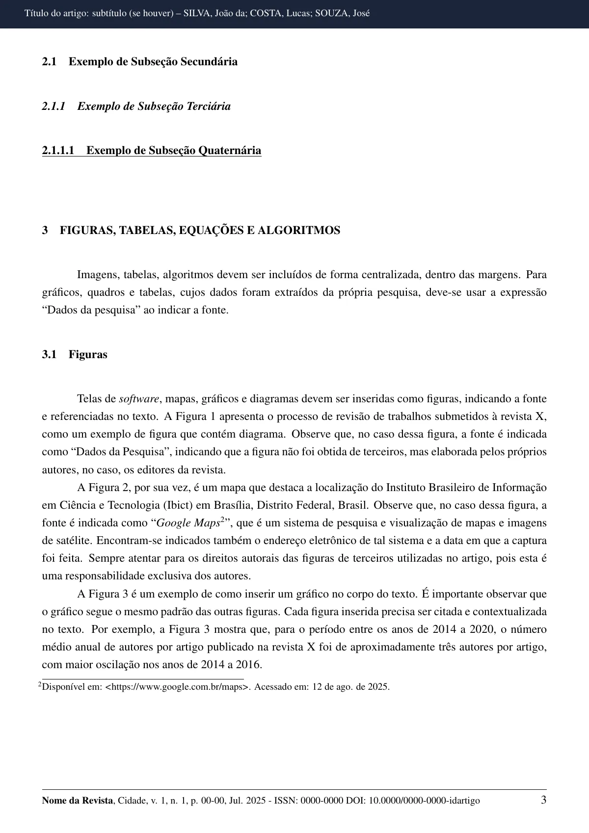 ABNT article for academic journals LaTeX template, page 3 of 9