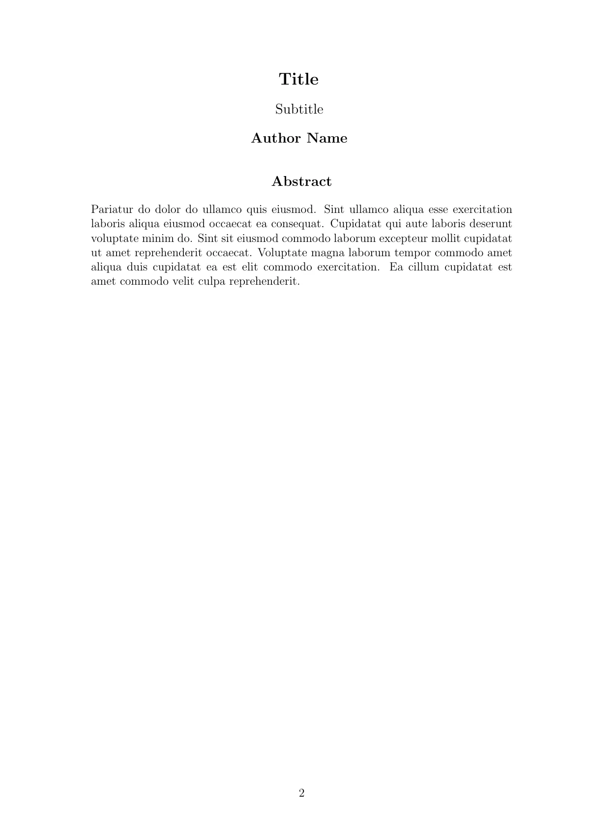 Barebone thesis or paper with biblatex and separate sections LaTeX template, page 2 of 13