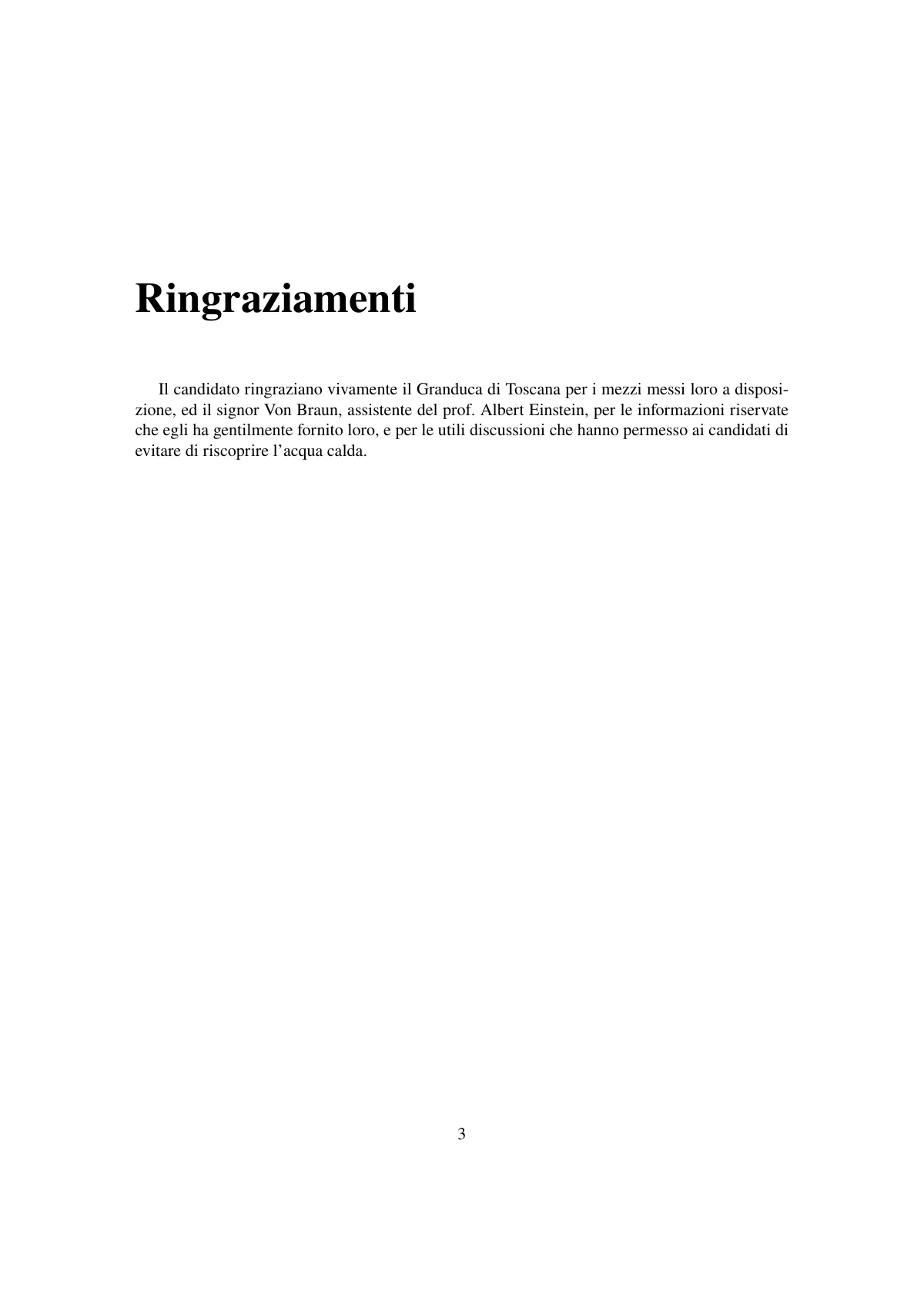 Modèle LaTeX Projet de fin d'études secondaires italien, toptesi, page 3 sur 18