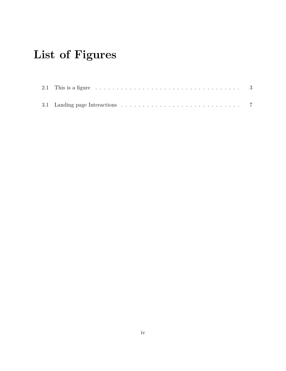 Modèle LaTeX Rapport de projet de master de l'Oregon State University, page 5 sur 15