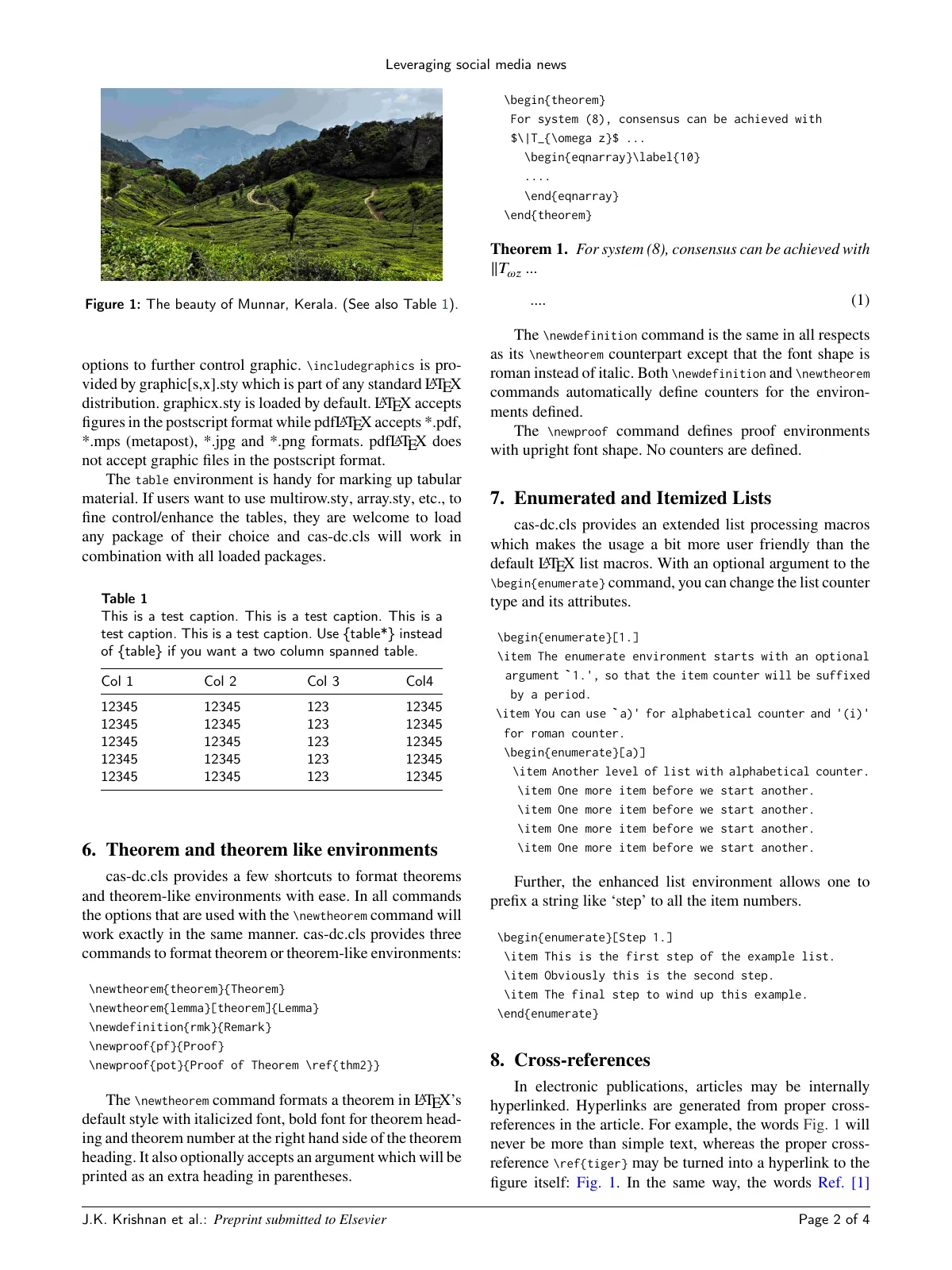 Elsevier CAS double-column article sample LaTeX template, page 4 of 6
