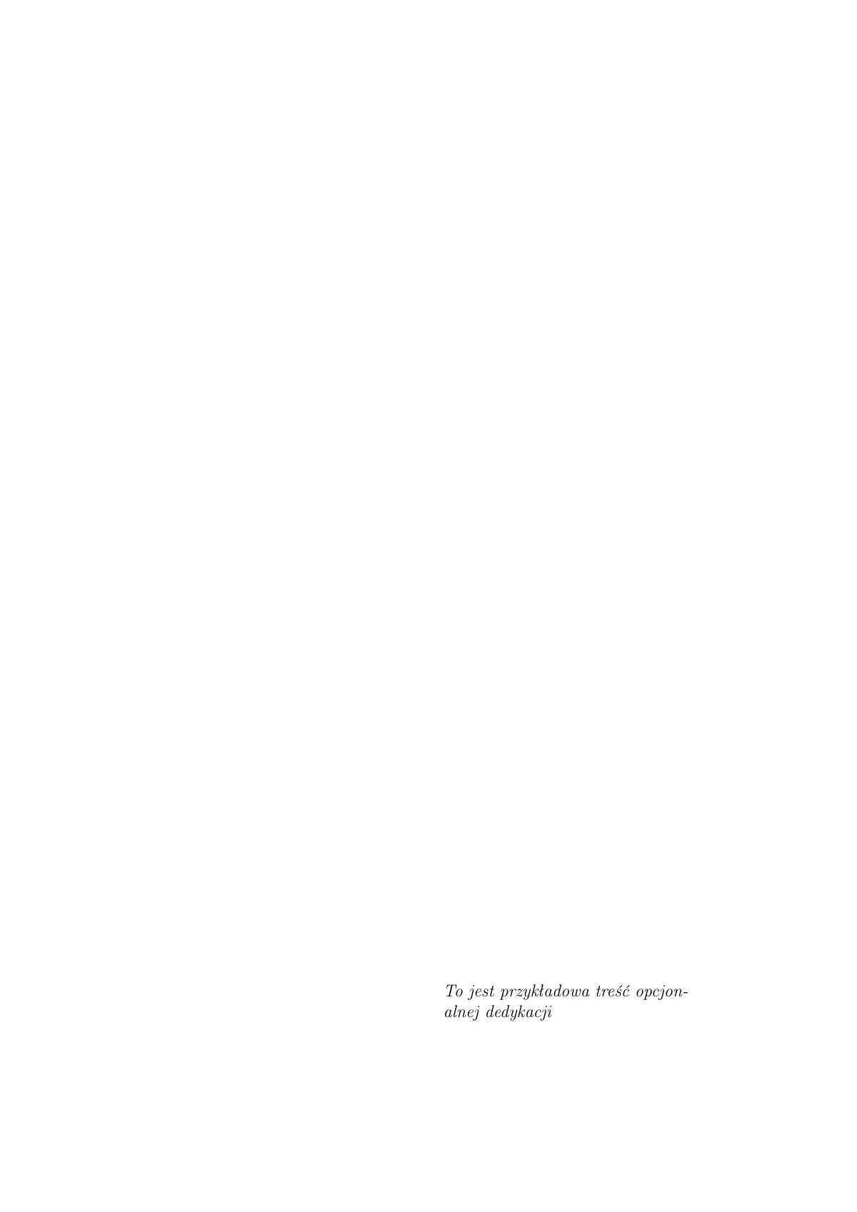 Wroclaw University of Science and Technology thesis, Polish LaTeX template, page 3 of 15