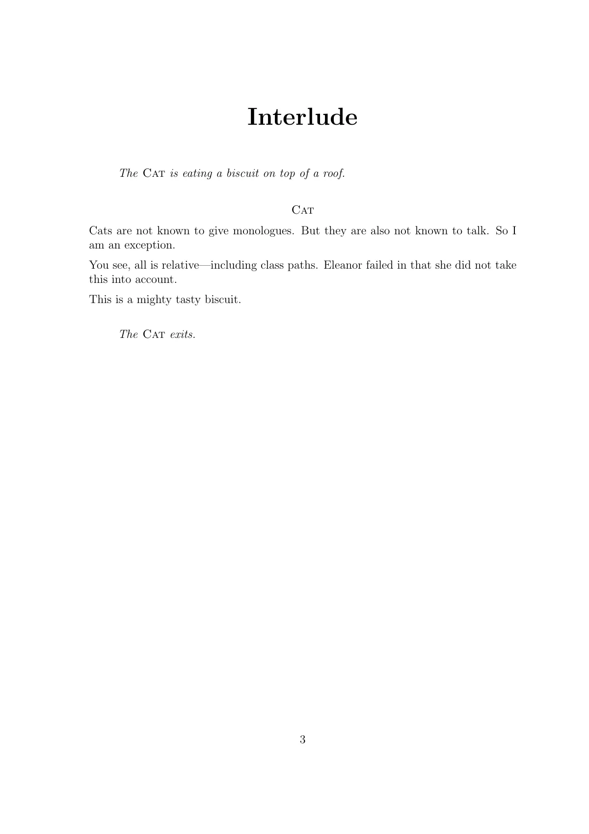 LaTeX-Vorlage Theaterstück-Skript mit Rollenverzeichnis, Seite 4 von 5