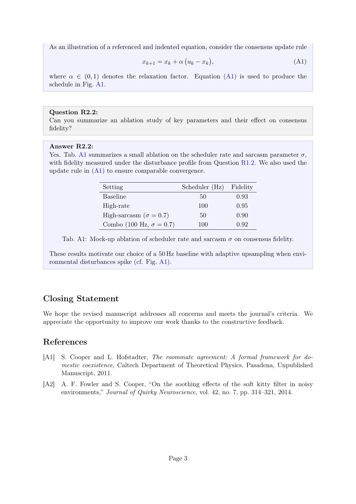 LaTeX-Vorlage Antwortschreiben an Gutachter, Punkt für Punkt, Seite 3 von 3