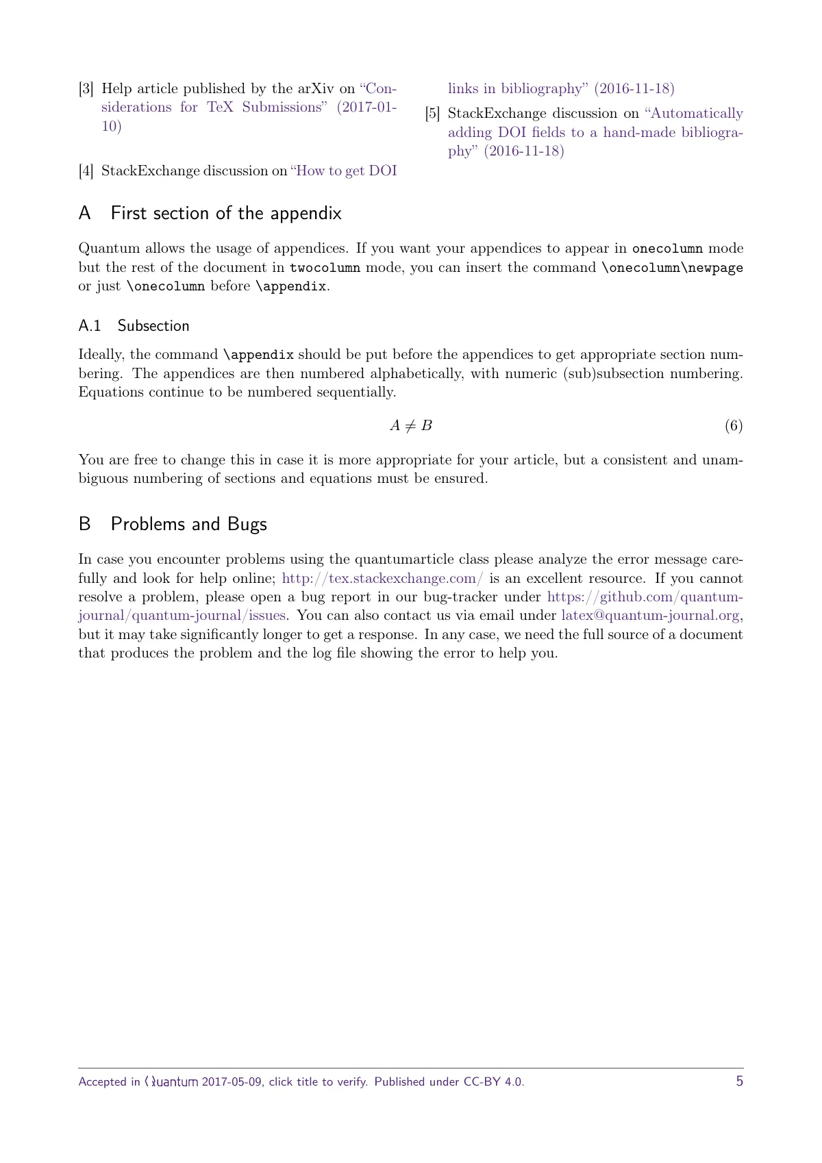 Quantum journal article LaTeX template, page 5 of 5