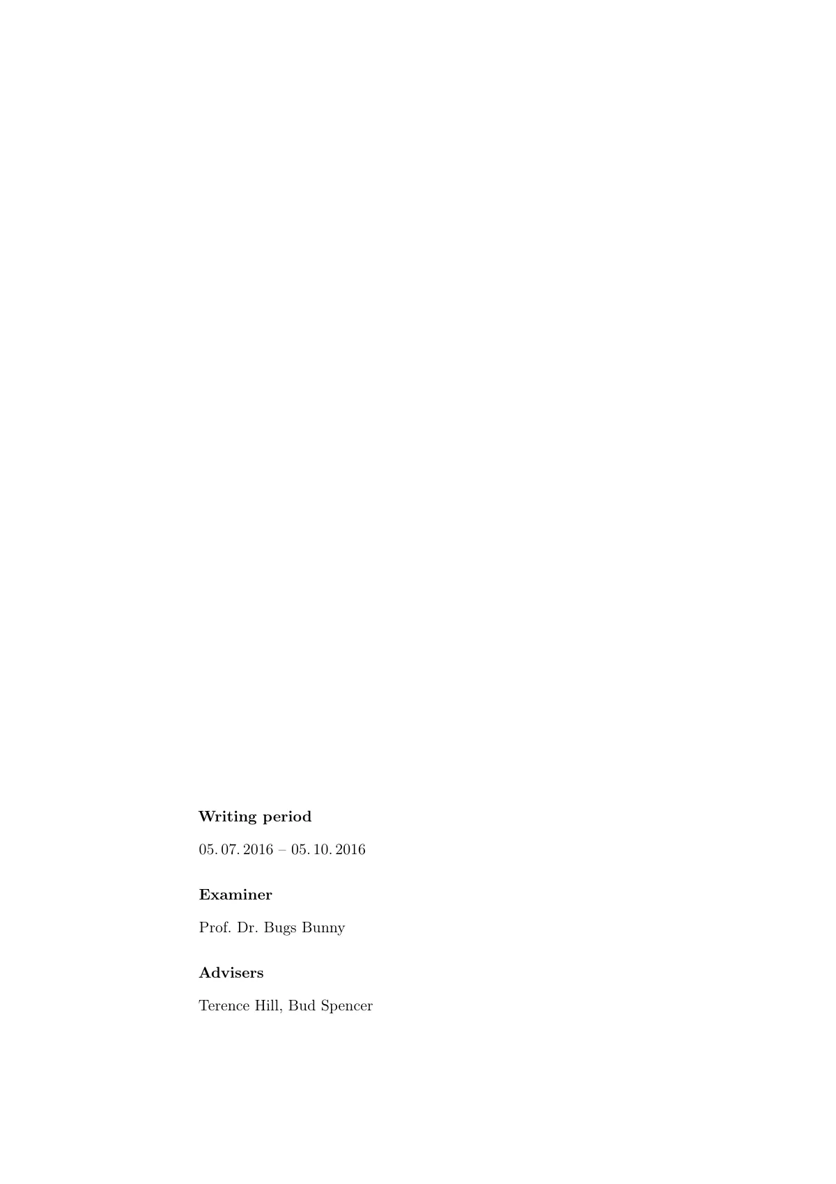 LaTeX-Vorlage University of Freiburg bachelor's and master's thesis, Seite 2 von 30
