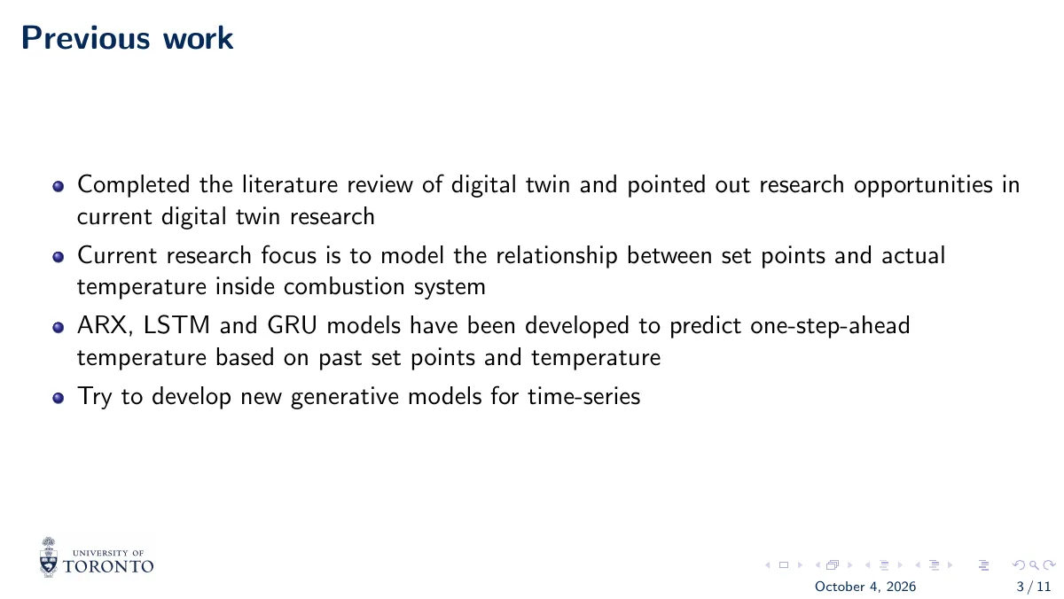 University of Toronto Beamer presentation LaTeX template, page 3 of 11