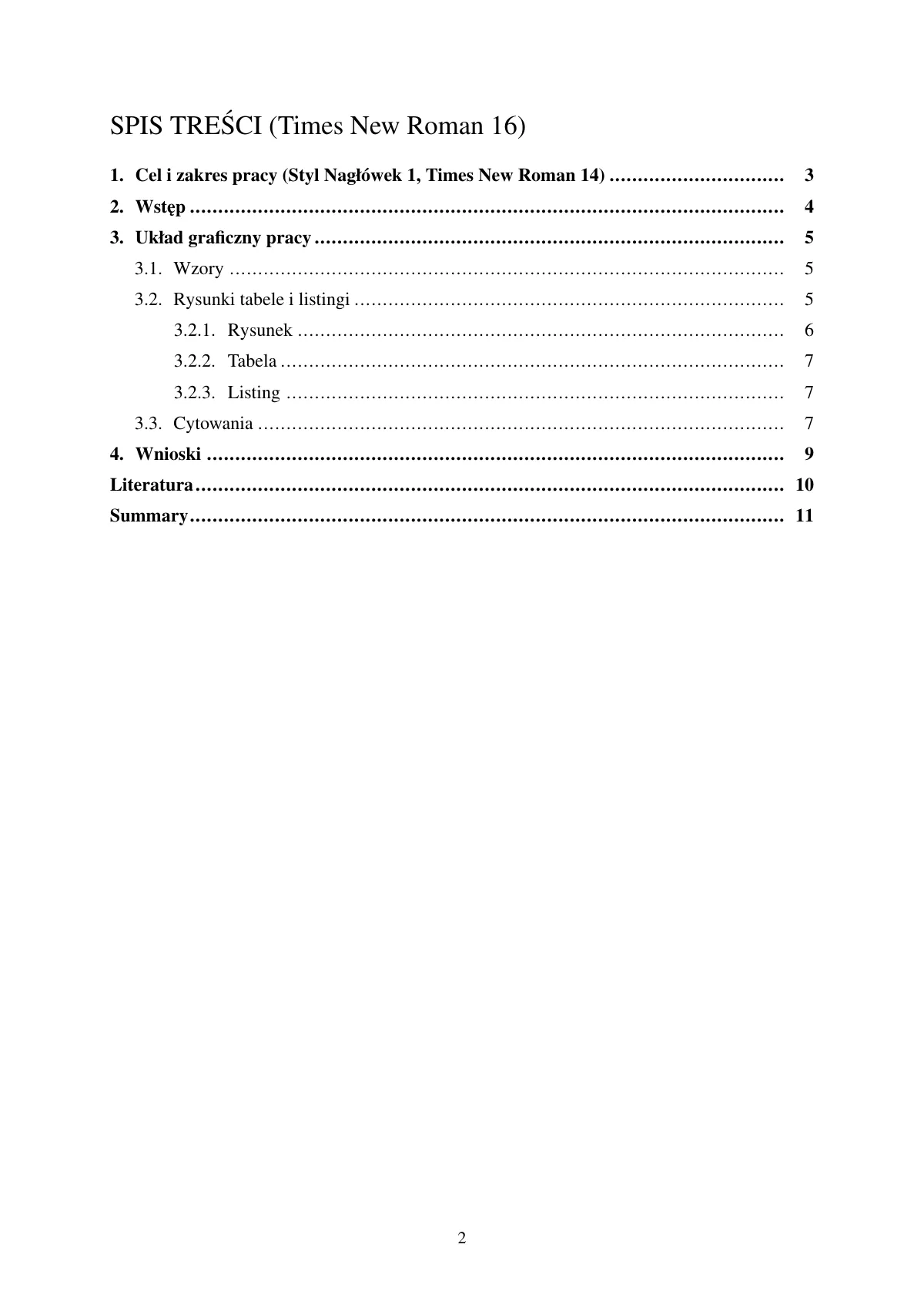LaTeX-Vorlage Thesis, Politechnika Krakowska, Seite 3 von 12