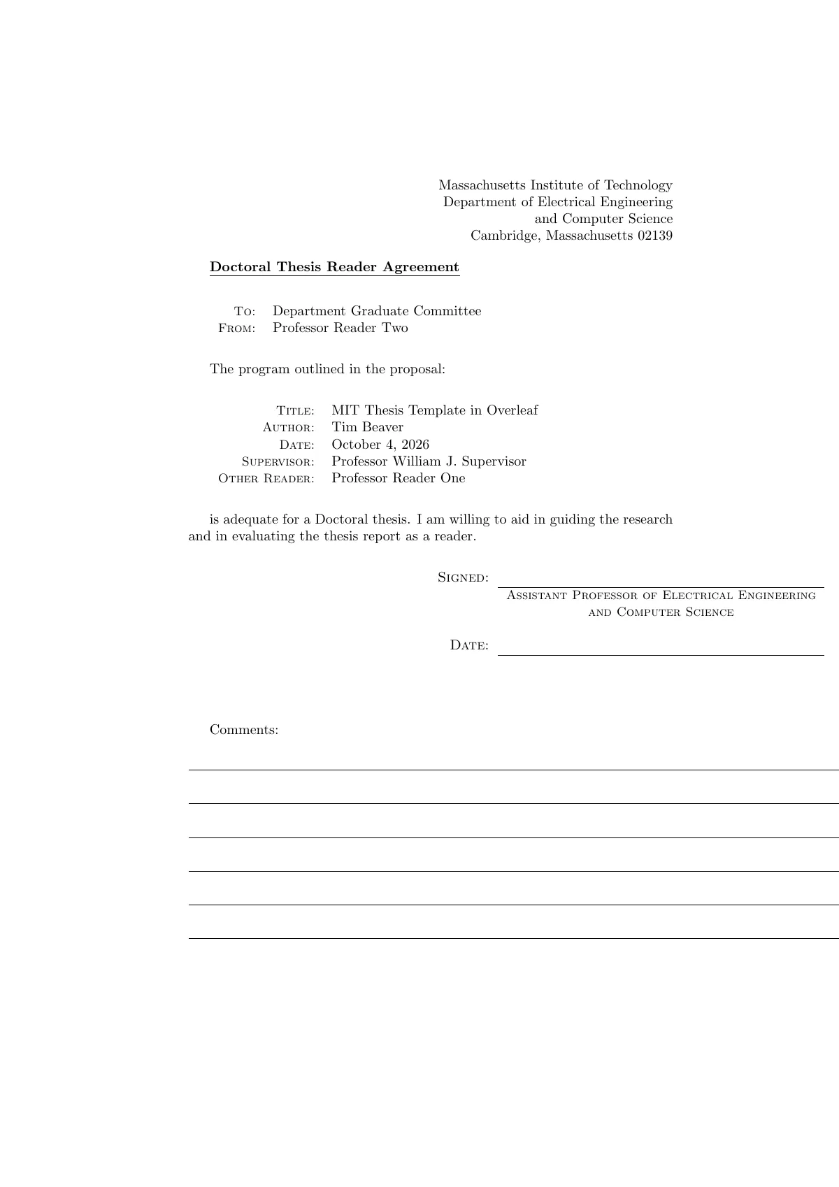 MIT PhD thesis proposal cover and chapters LaTeX template, page 4 of 5