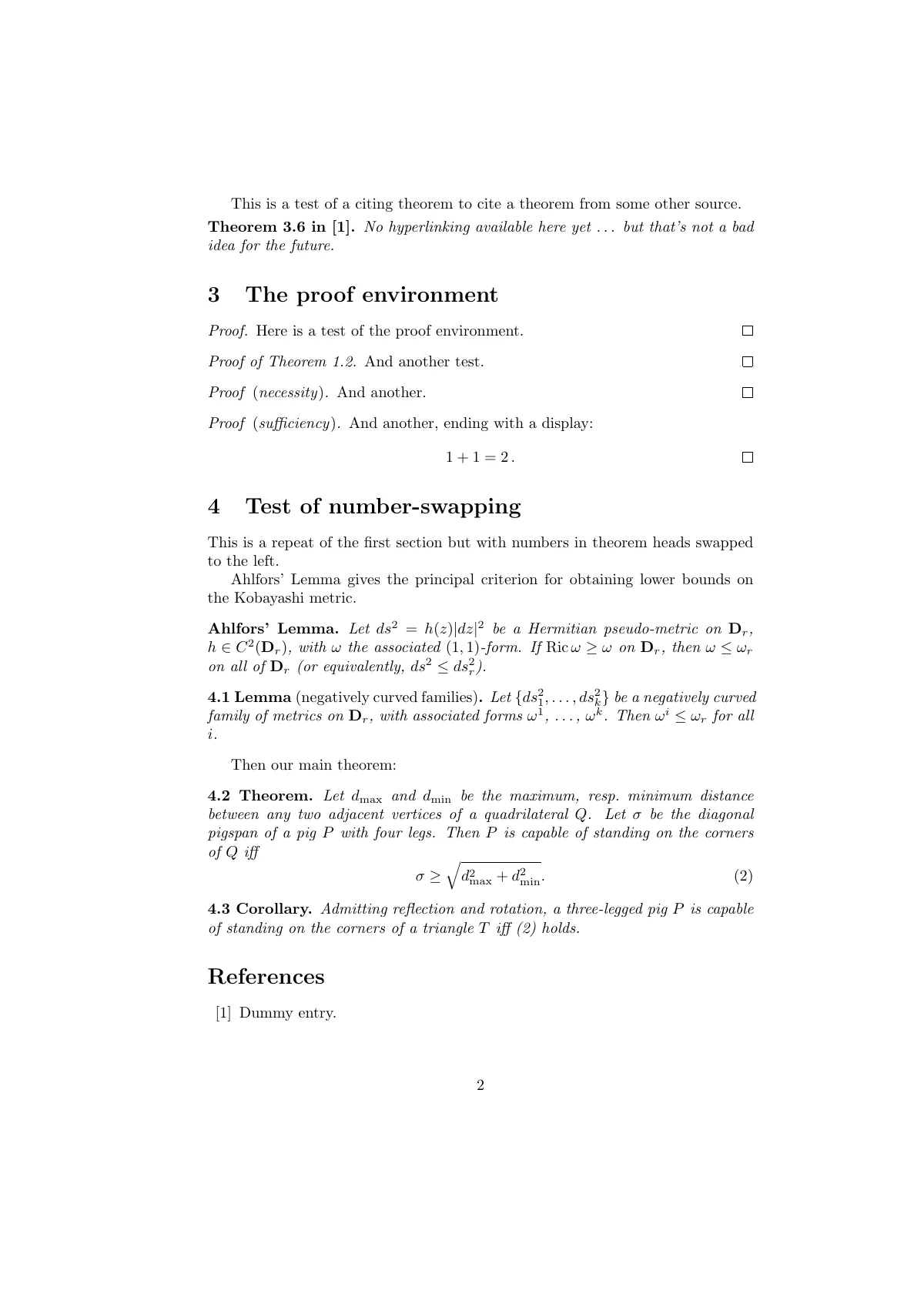 amsbook: LaTeX document class for AMS books (thmtest) LaTeX template, page 2 of 2