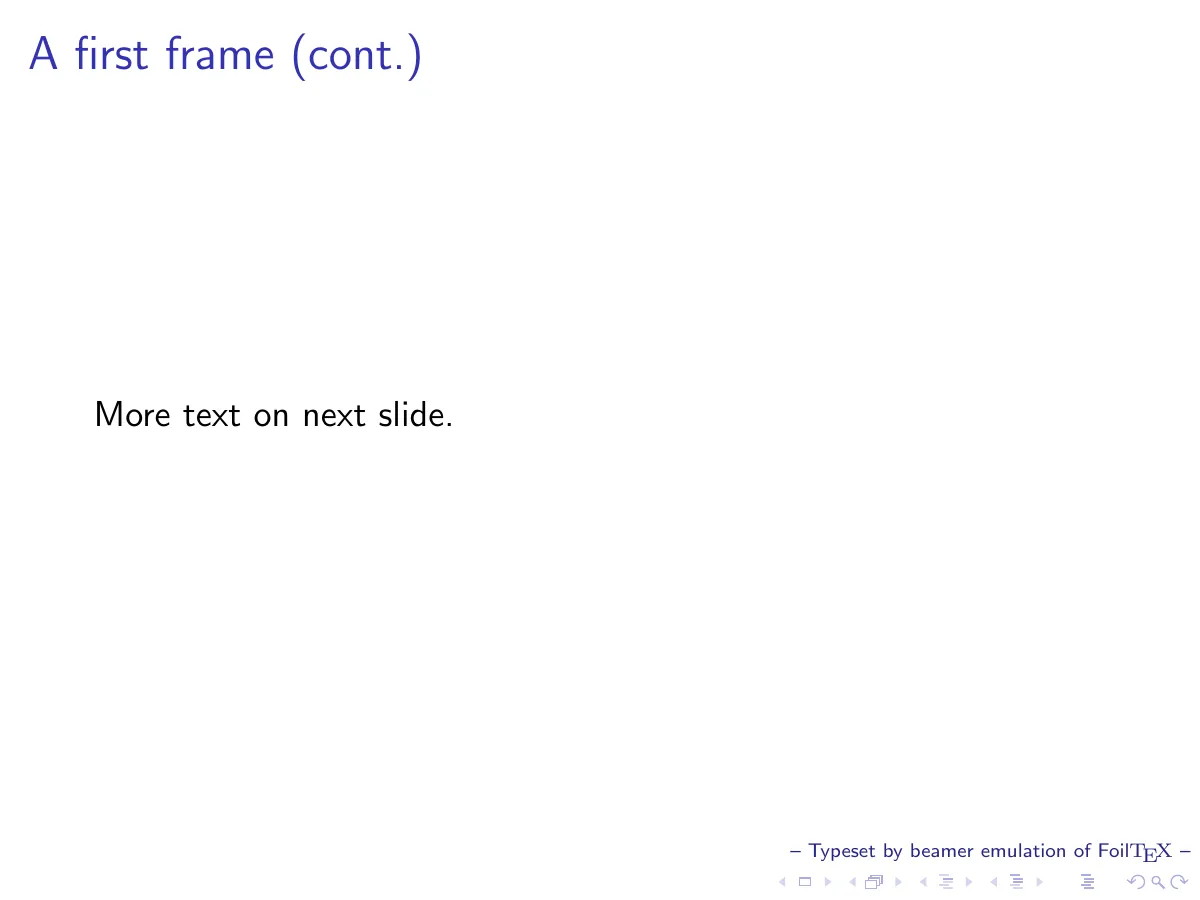 LaTeX-mallen Beamer-bilder som emulerar Foils (FoilTeX), sida 3 av 4