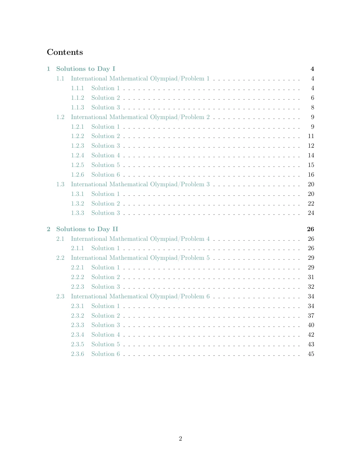 Elegant notes and book style, IMO solutions demo LaTeX template, page 3 of 47