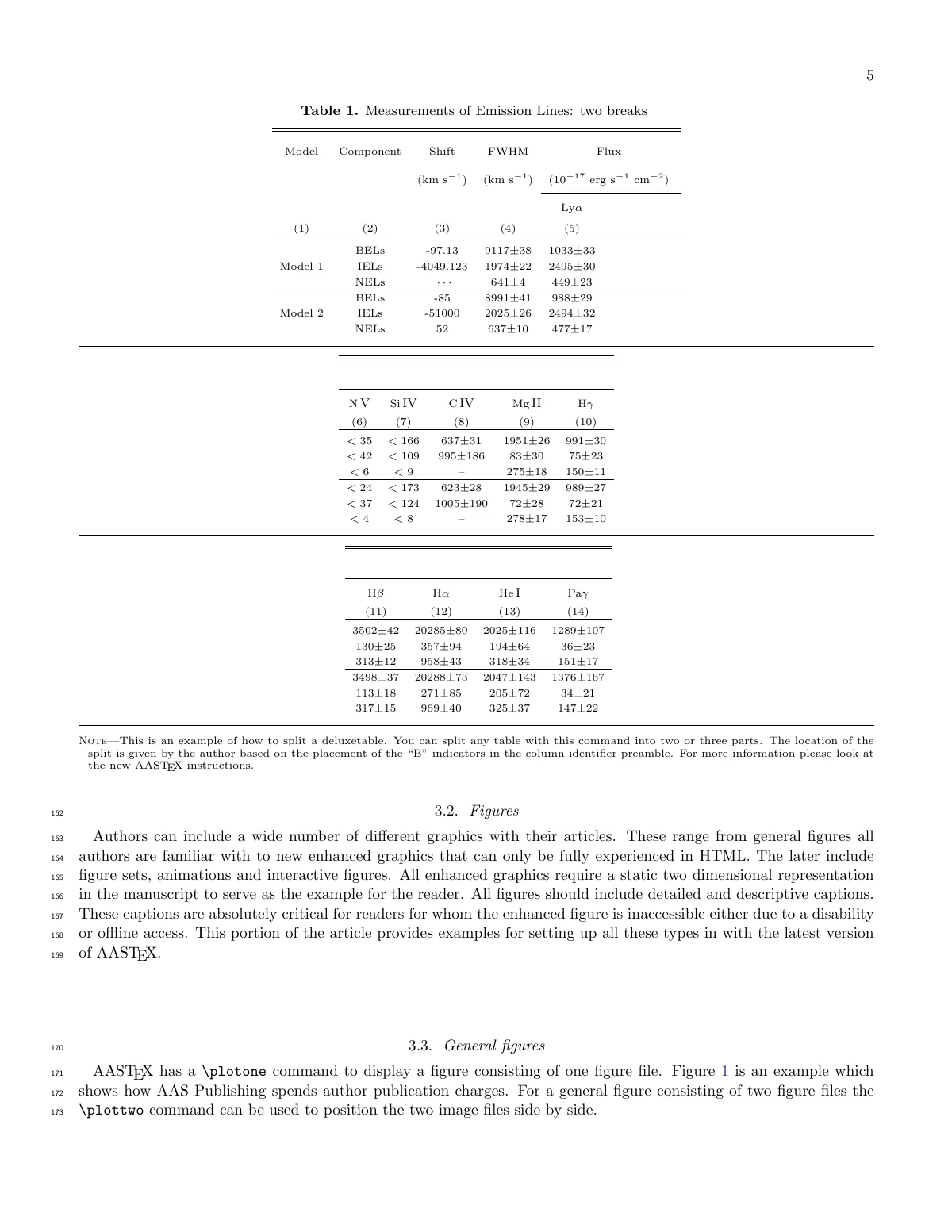 AAS journals article (AASTeX 7) LaTeX template, page 5 of 8