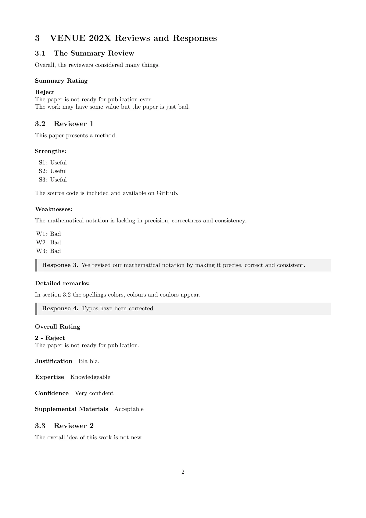 LaTeX-Vorlage Revision plan and rebuttal letter, Seite 2 von 3