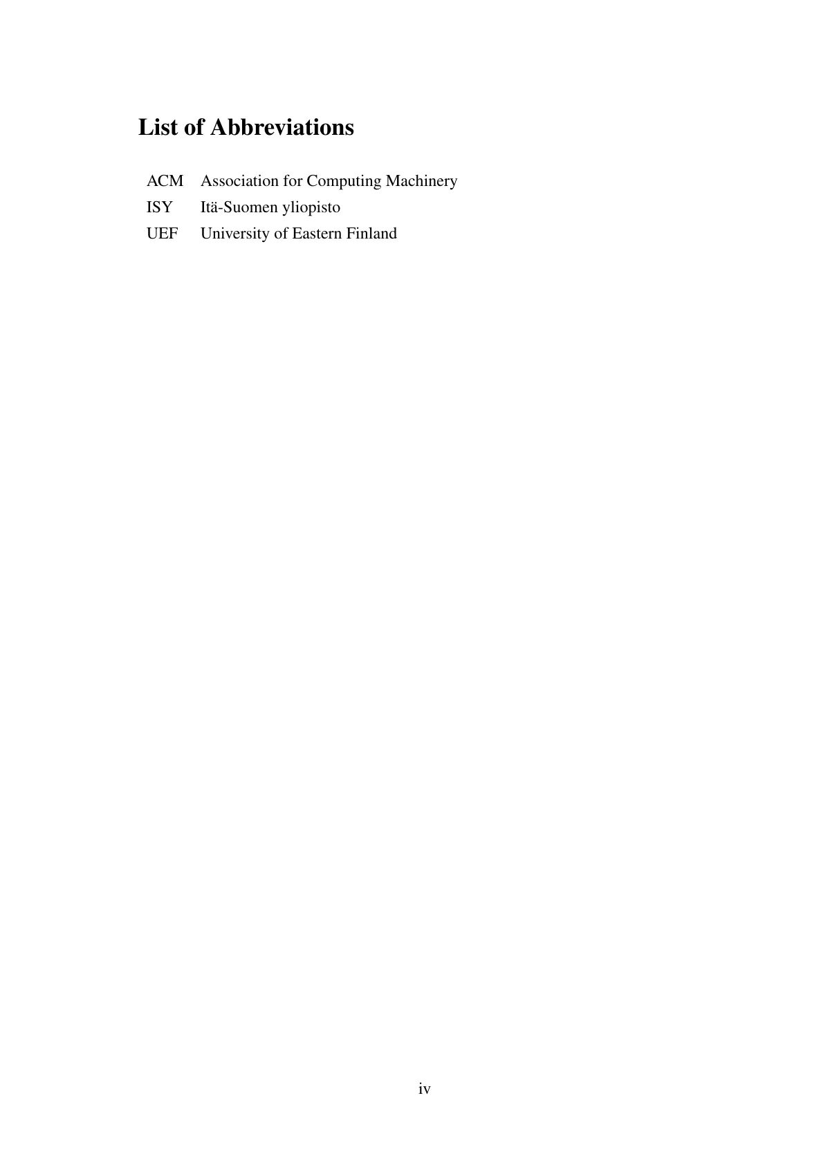University of Eastern Finland thesis template LaTeX template, page 5 of 8