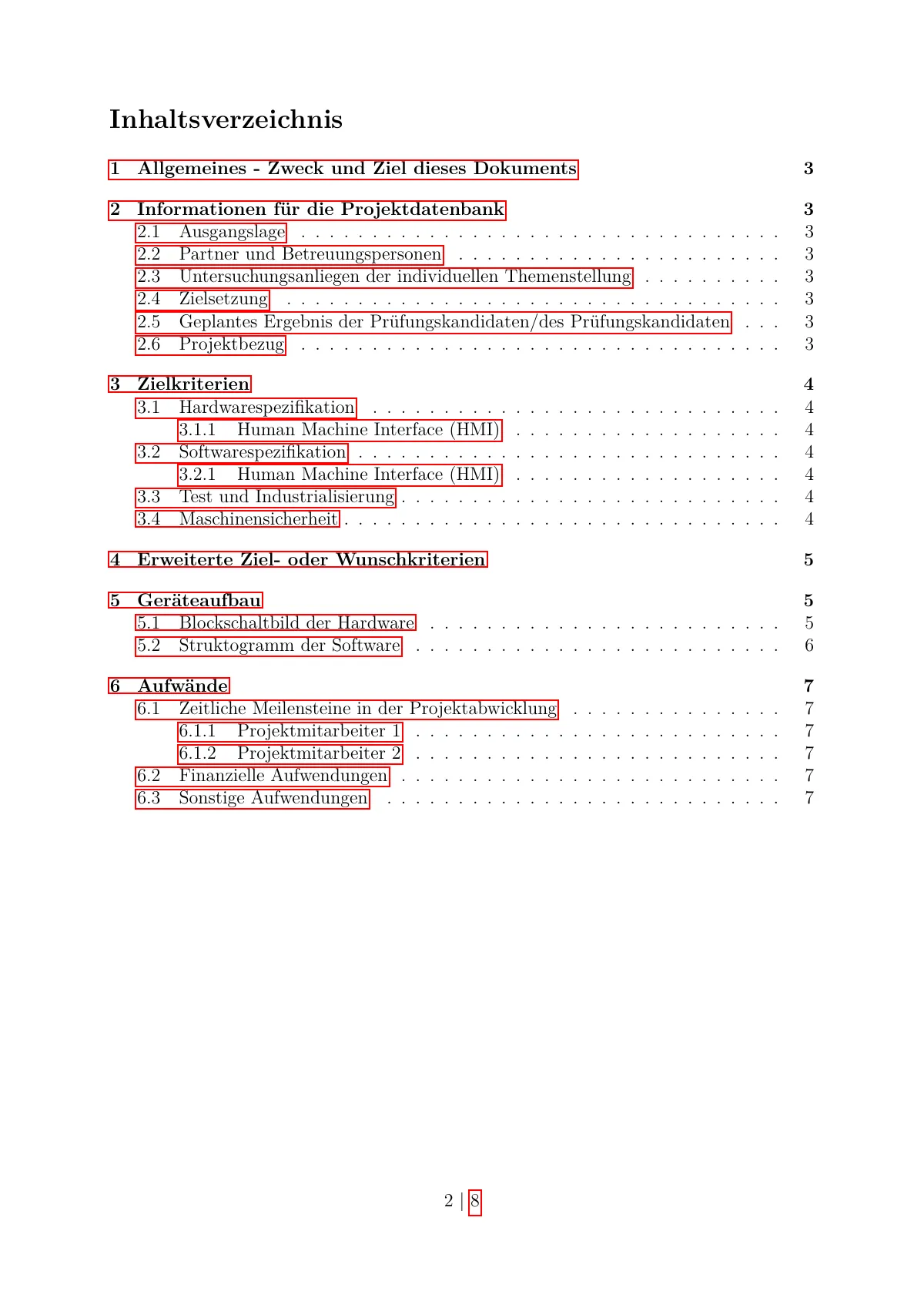 LaTeX-mallen Specifikation för tekniskt examensarbete vid HTL Weiz, sida 3 av 9