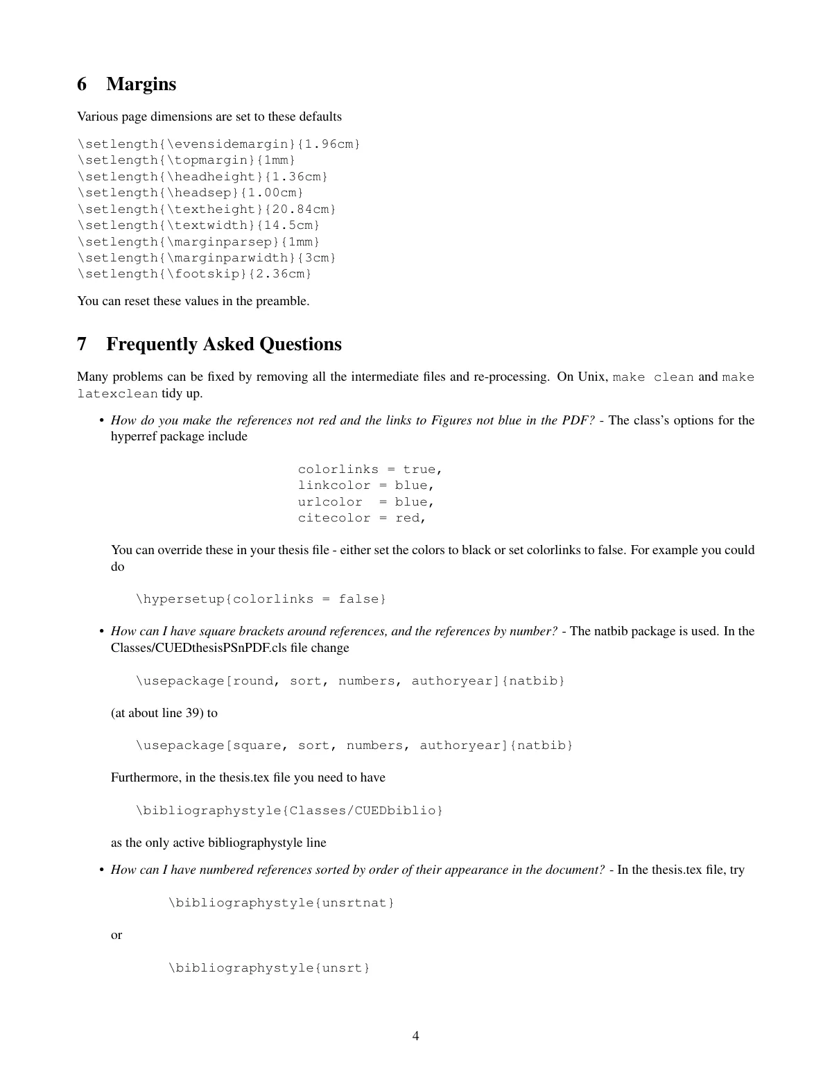 Modèle LaTeX Thèse style Cambridge CUED avec chapitres et annexes, page 4 sur 5