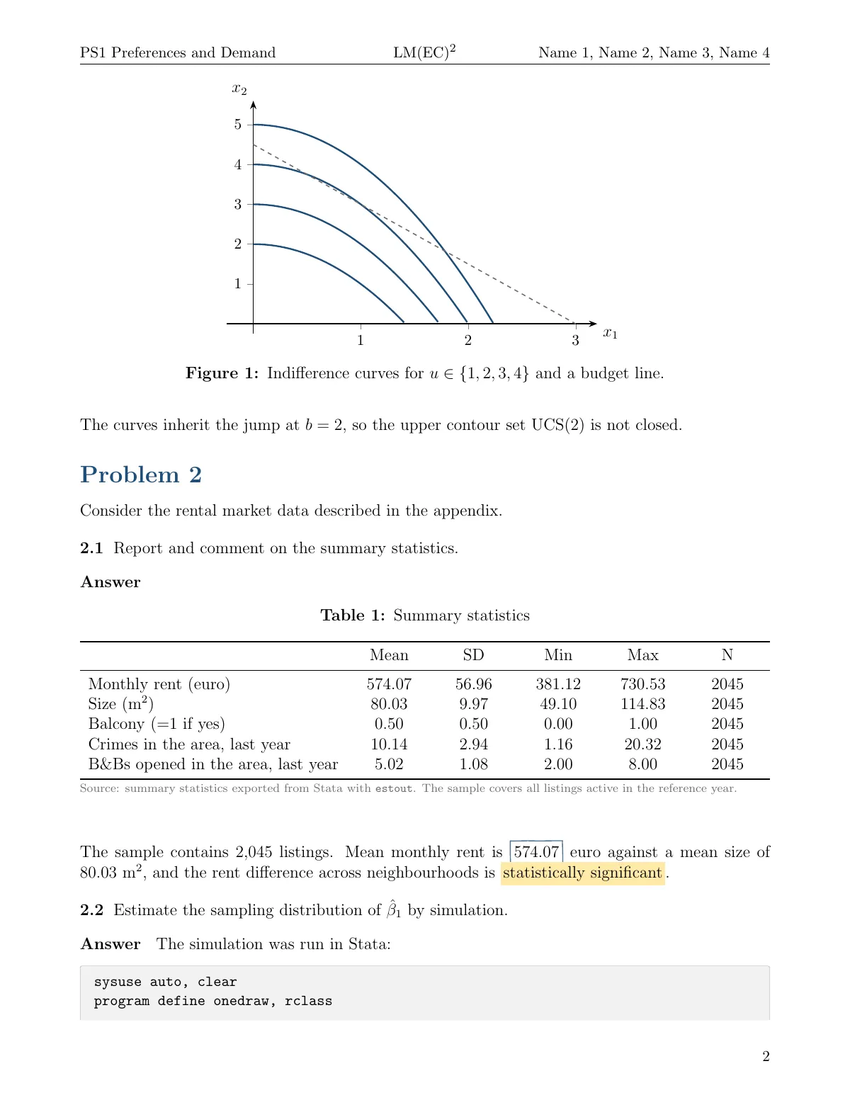 Economics problem set LaTeX template, page 2 of 3