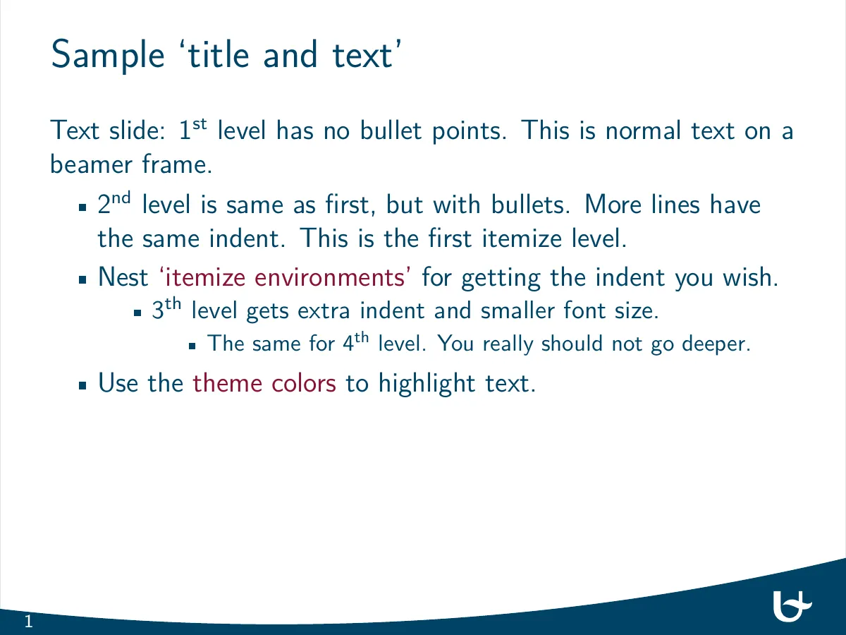 LaTeX-Vorlage University of Antwerp Beamer-Theme, Seite 2 von 8