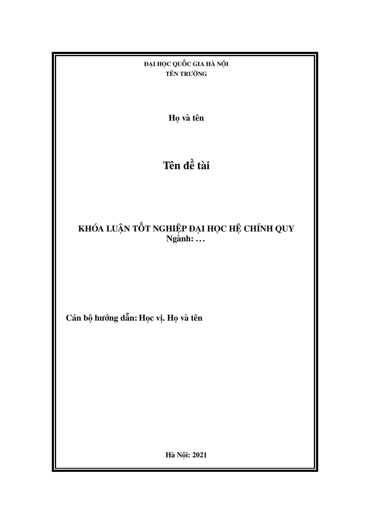 LaTeX-Vorlage VNU Bachelorarbeit (Vietnam National University, Hanoi), Seite 2 von 15