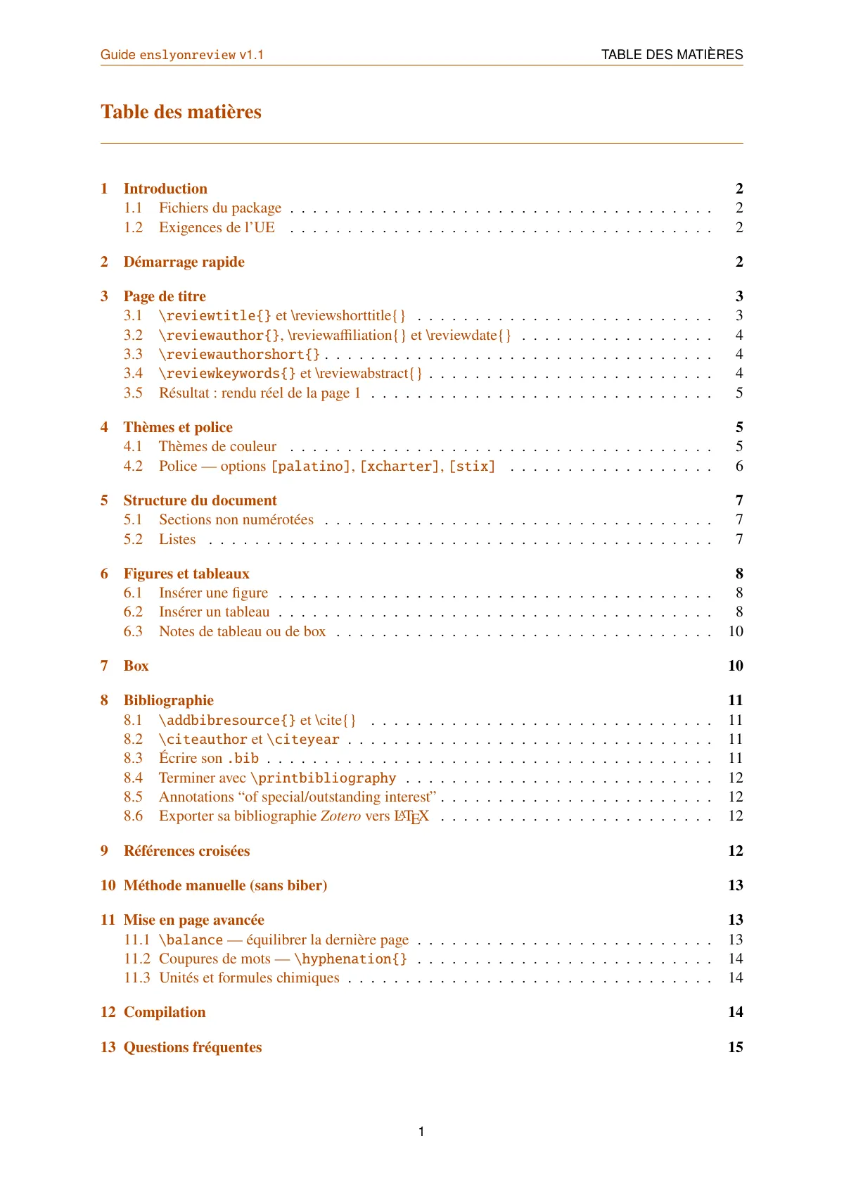 LaTeX-Vorlage ENS de Lyon M2 Biosciences Literaturübersicht (Französisch), Seite 2 von 16