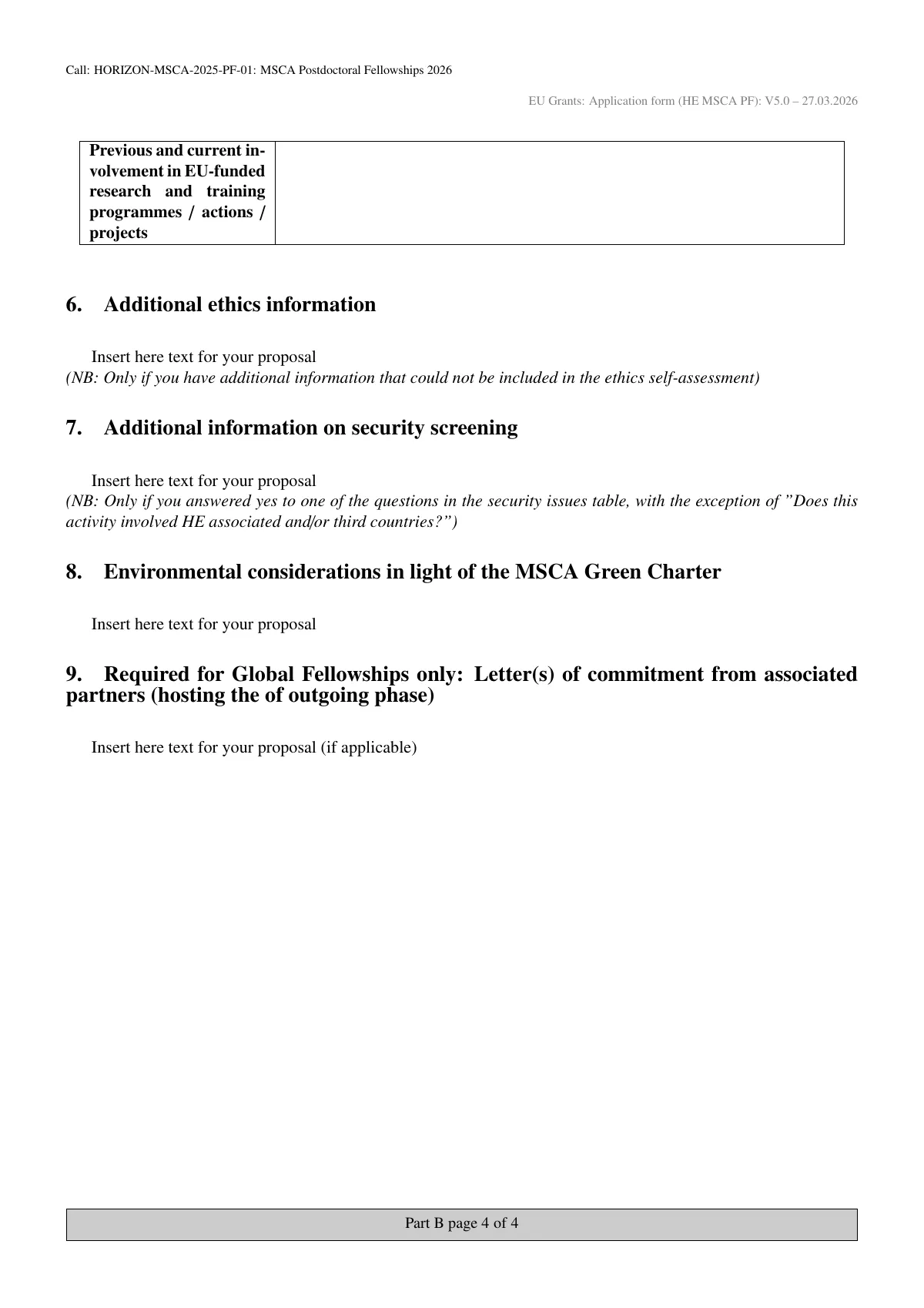 LaTeX-mallen MSCA Postdoctoral Fellowship-ansökan, del B-1, sida 4 av 4