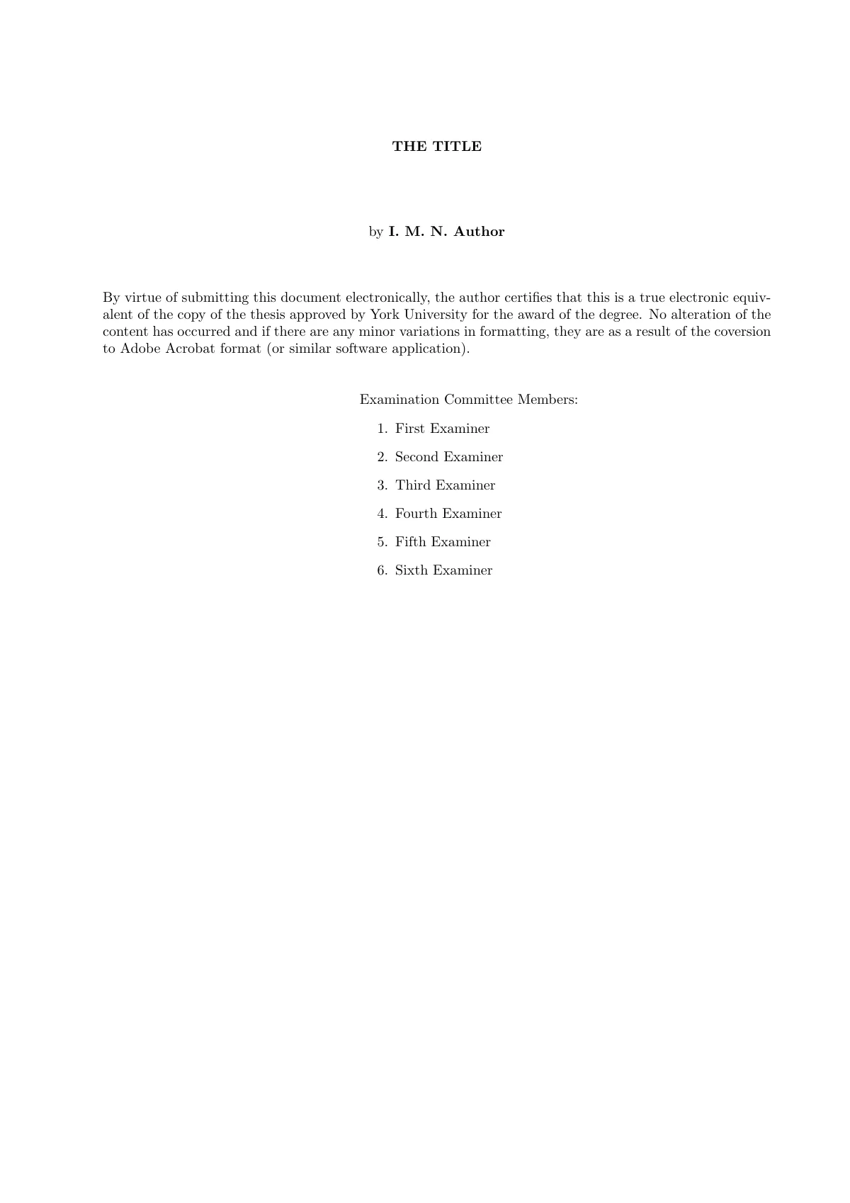 LaTeX-mallen York University thesis and dissertation, sida 3 av 9