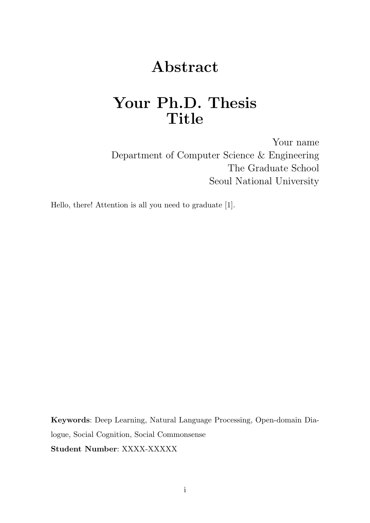 Seoul National University CSE PhD thesis LaTeX template, page 4 of 16