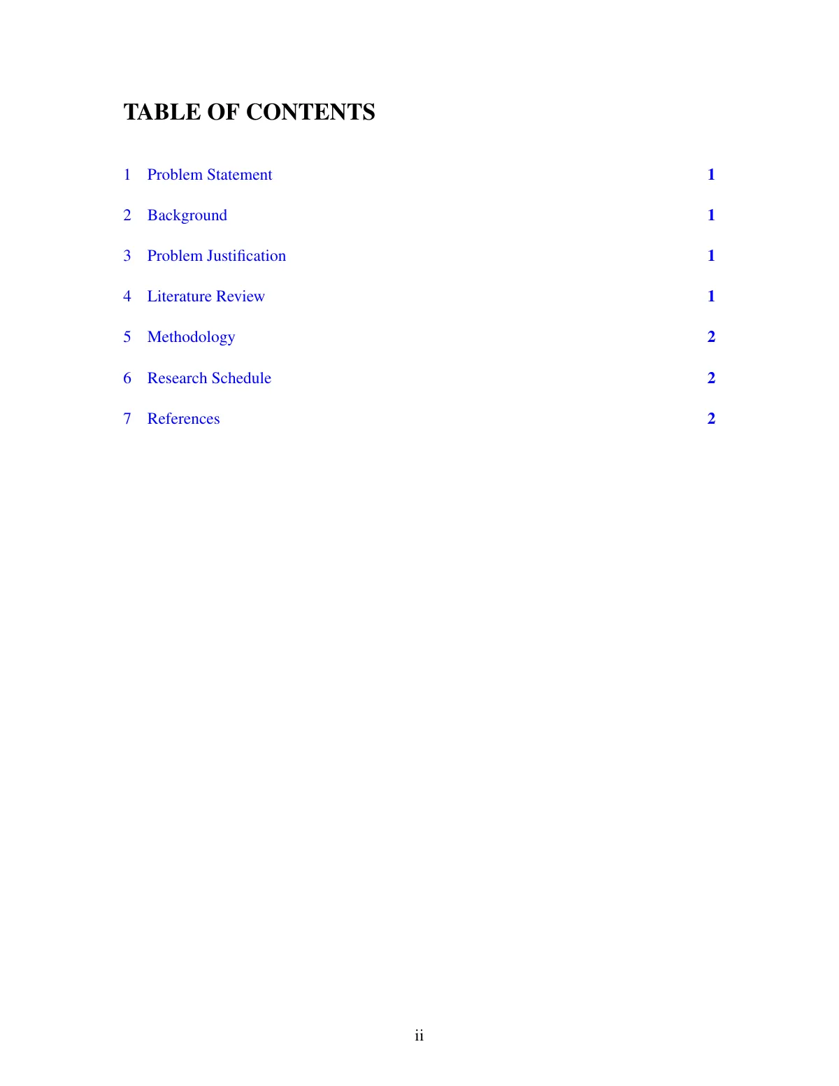 LaTeX-Vorlage University of Tennessee Dissertation-Exposé, Seite 2 von 6
