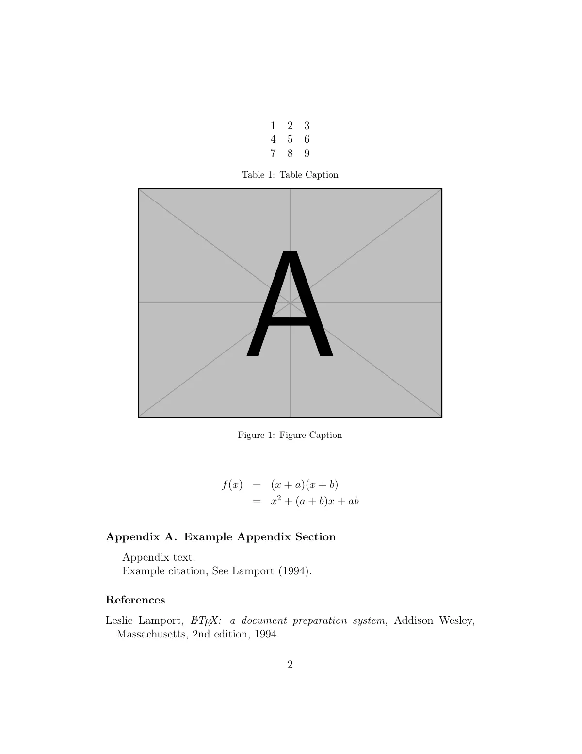 Elsevier journal article, author–year references LaTeX template, page 4 of 4