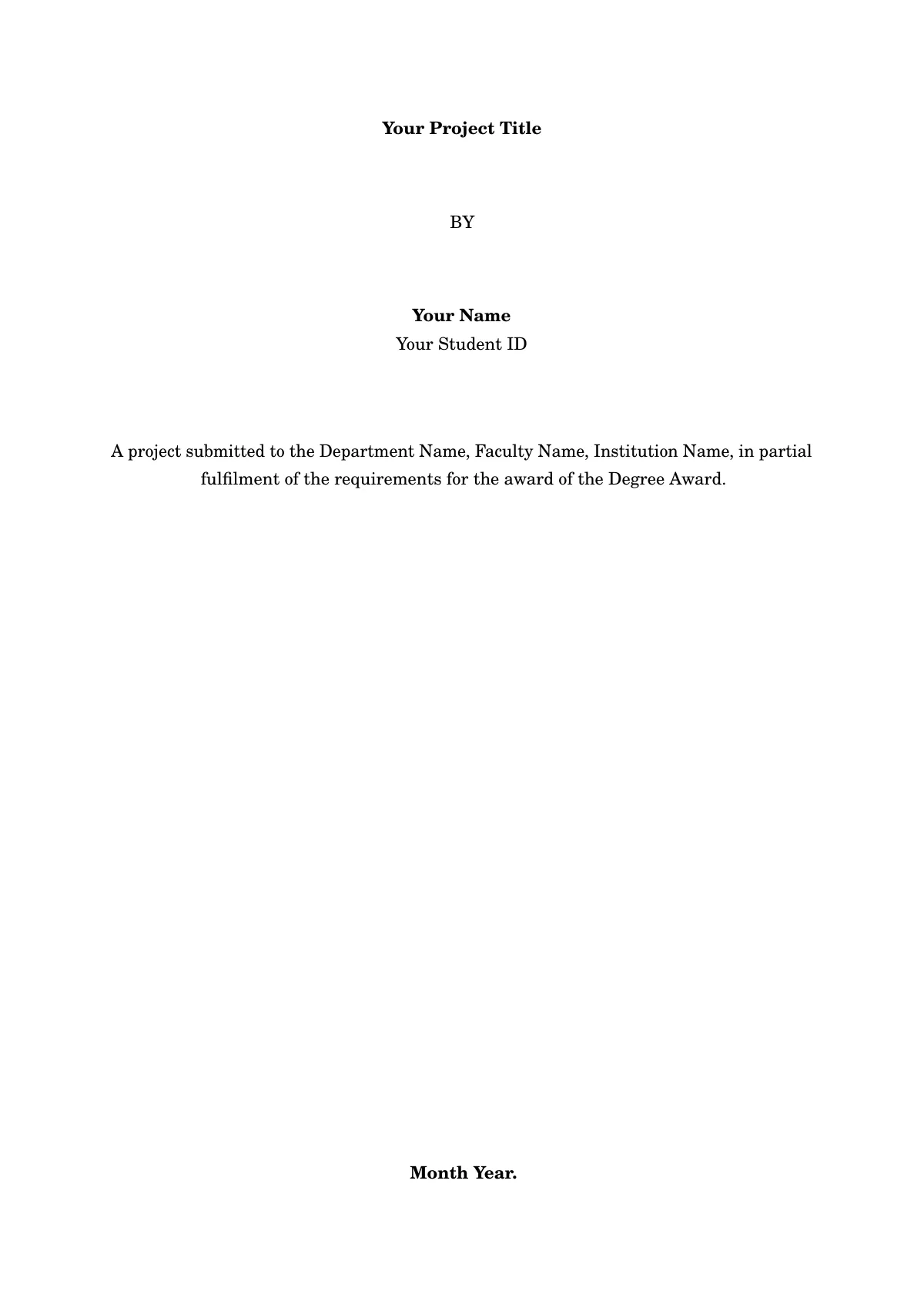 LaTeX-mallen Slutprojektrapport, kandidatexamen, sida 2 av 19