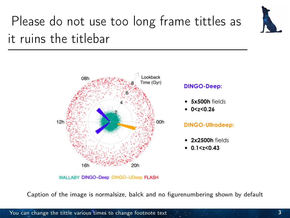 LaTeX-Vorlage DINGO Radioastronomie Beamer-Theme, Seite 4 von 4