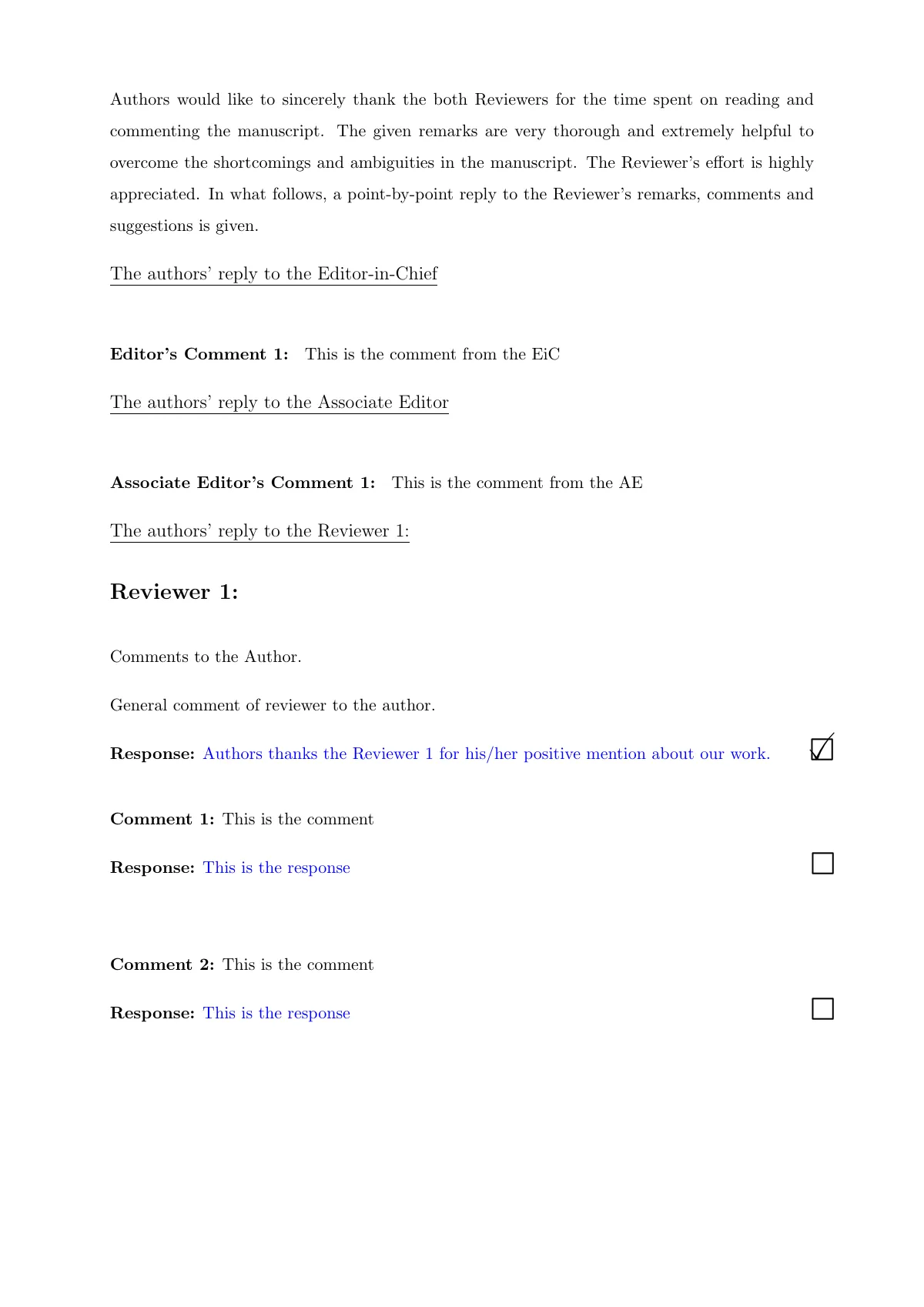Rebuttal letter, responses to reviewers LaTeX template, page 3 of 4