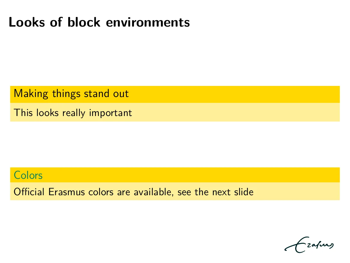 Erasmus School of Economics Beamer theme LaTeX template, page 3 of 7