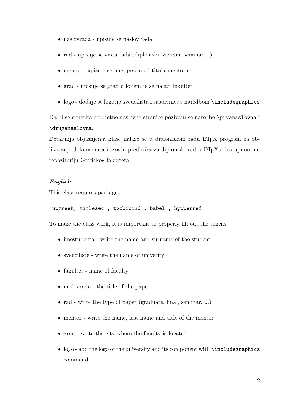 LaTeX-Vorlage Abschlussarbeit der Fakultät für Grafikdesign der Universität Zagreb, Seite 4 von 5