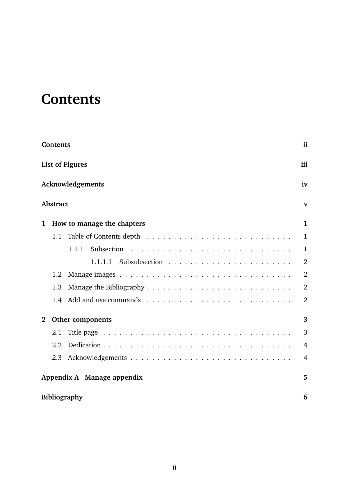 LaTeX-Vorlage University of Bologna Abschlussarbeit (Englisch), Seite 3 von 12