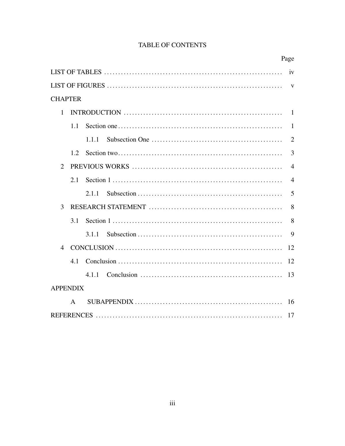 LaTeX-Vorlage Dissertation der Arizona State University, Seite 4 von 23